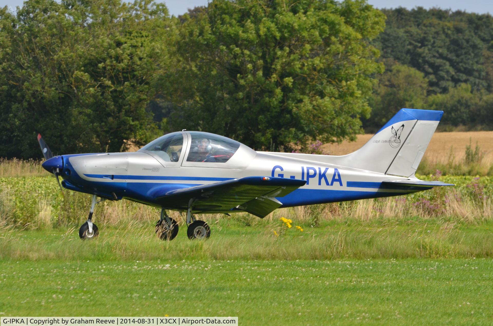 G-IPKA, 2005 Alpi Aviation Pioneer 300 C/N PFA 330-14355, Landing at Northrepps.