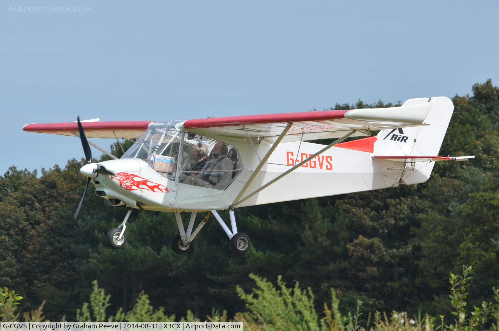 G-CGVS, 2013 X'Air Hawk C/N LAA 340-15073, Landing at Northrepps.