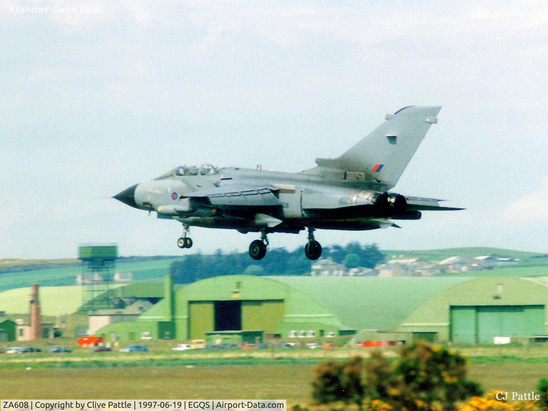 ZA608, 1982 Panavia Tornado GR.1 C/N 141/BS045/3072, Scanned from print, ZA608 when coded TK (not displayed at the time this photo was taken) with 15 R Sqn RAF at Lossiemouth.