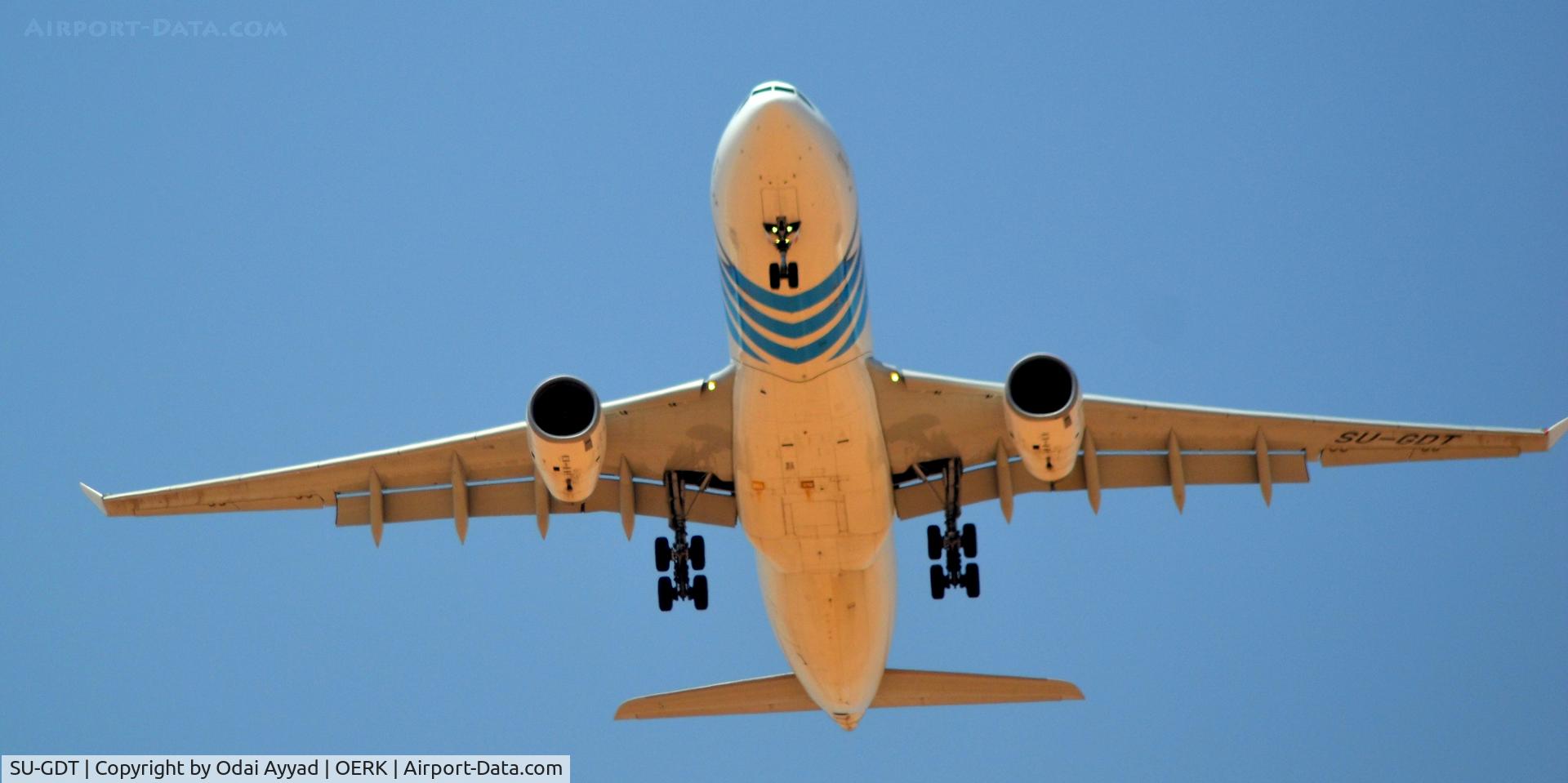 SU-GDT, 2011 Airbus A330-343X C/N 1230, Landing in Riyadh Airport