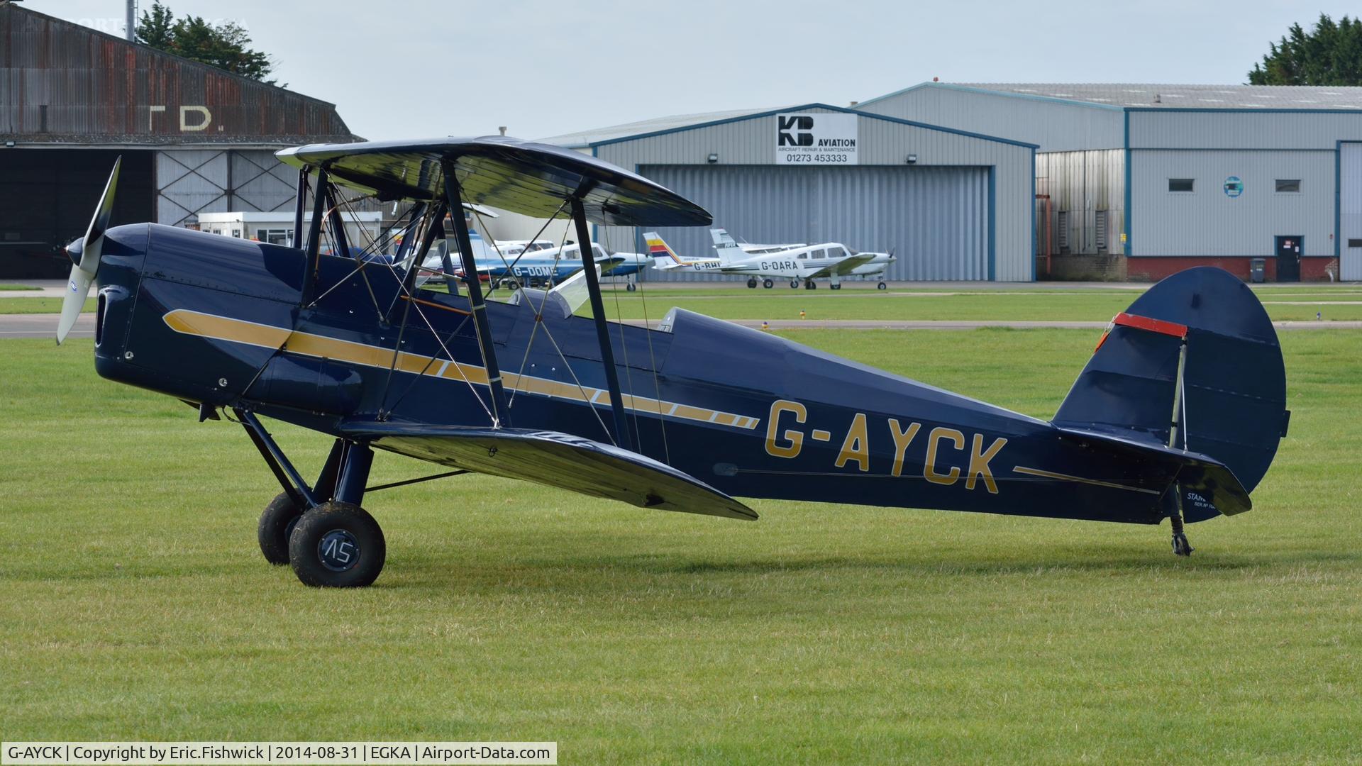 G-AYCK, 1950 Stampe-Vertongen SV-4C C/N 1139, 1. G-AYCK in the parking area at the superb 25th Anniversary RAFA Shoreham Airshow.