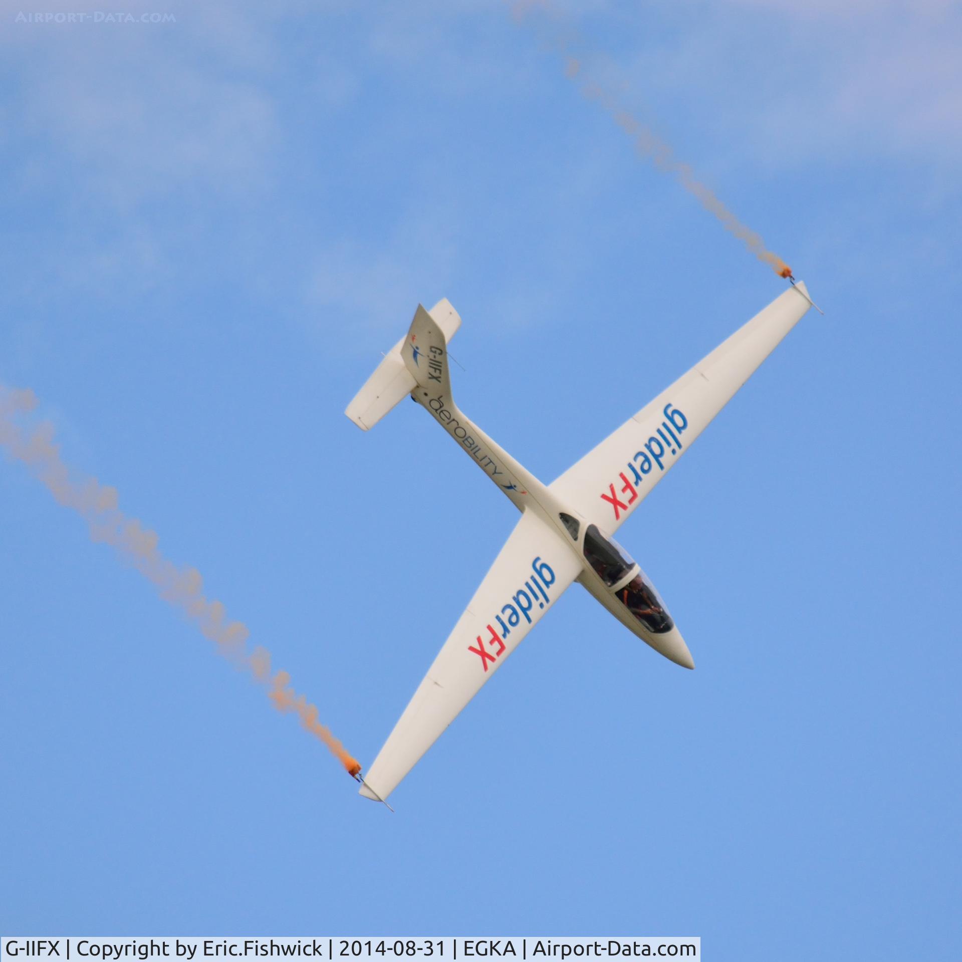 G-IIFX, 1998 Marganski MDM-1 Fox C/N 223, 43. The GliderFX Display Team in action at the superb 25th Anniversary RAFA Shoreham Airshow.