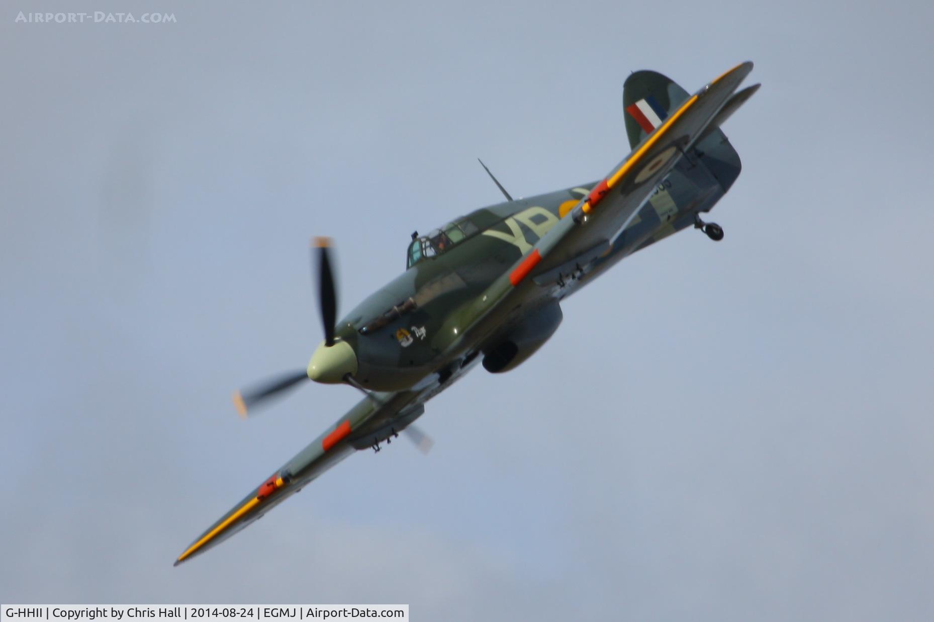 G-HHII, 1940 Hawker (CCF) Hurricane Mk2B C/N CCF/R20023, at the Little Gransden Airshow 2014