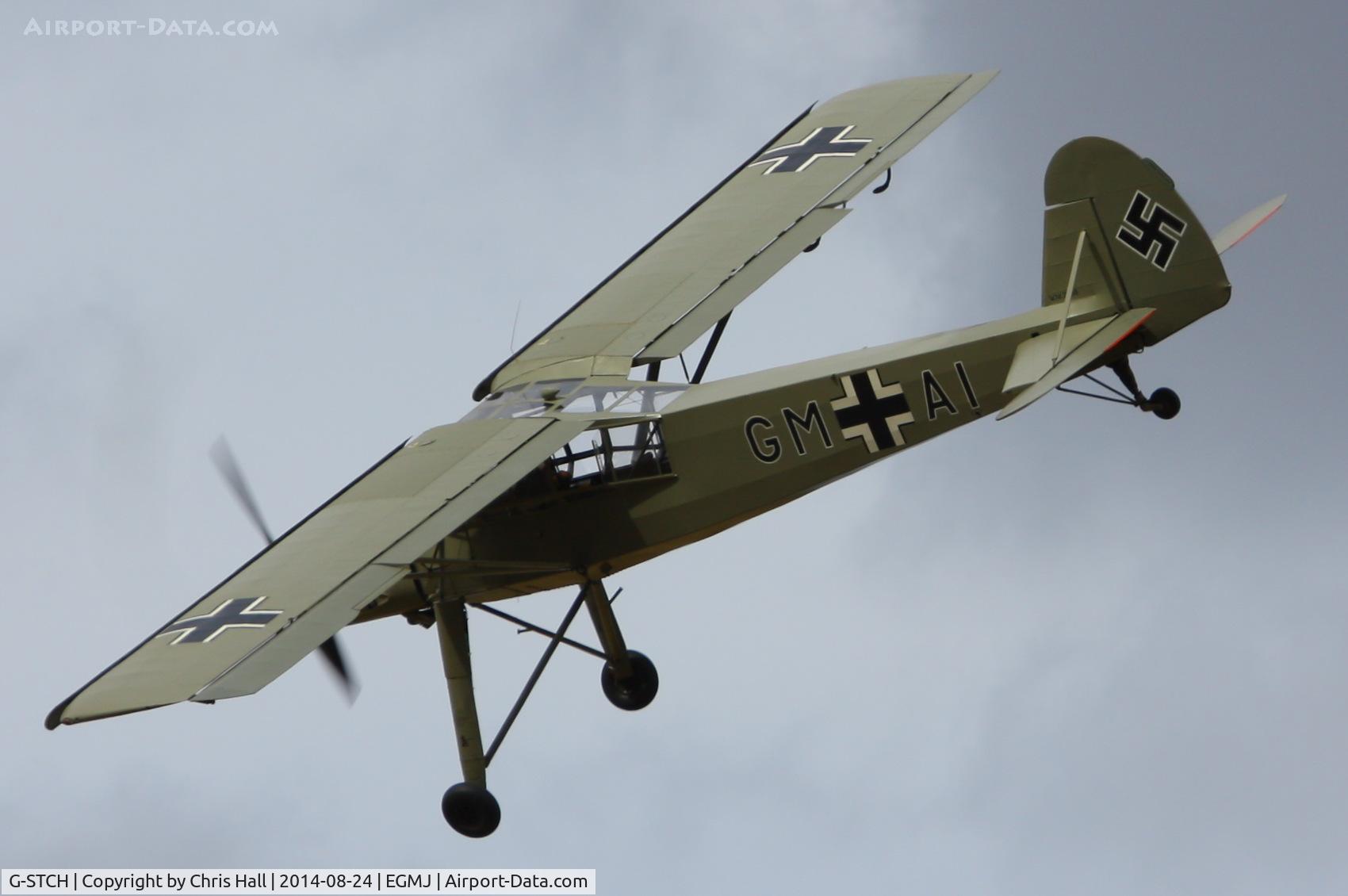 G-STCH, 1942 Fieseler Fi-156A-1 Storch C/N 2088, at the Little Gransden Airshow 2014