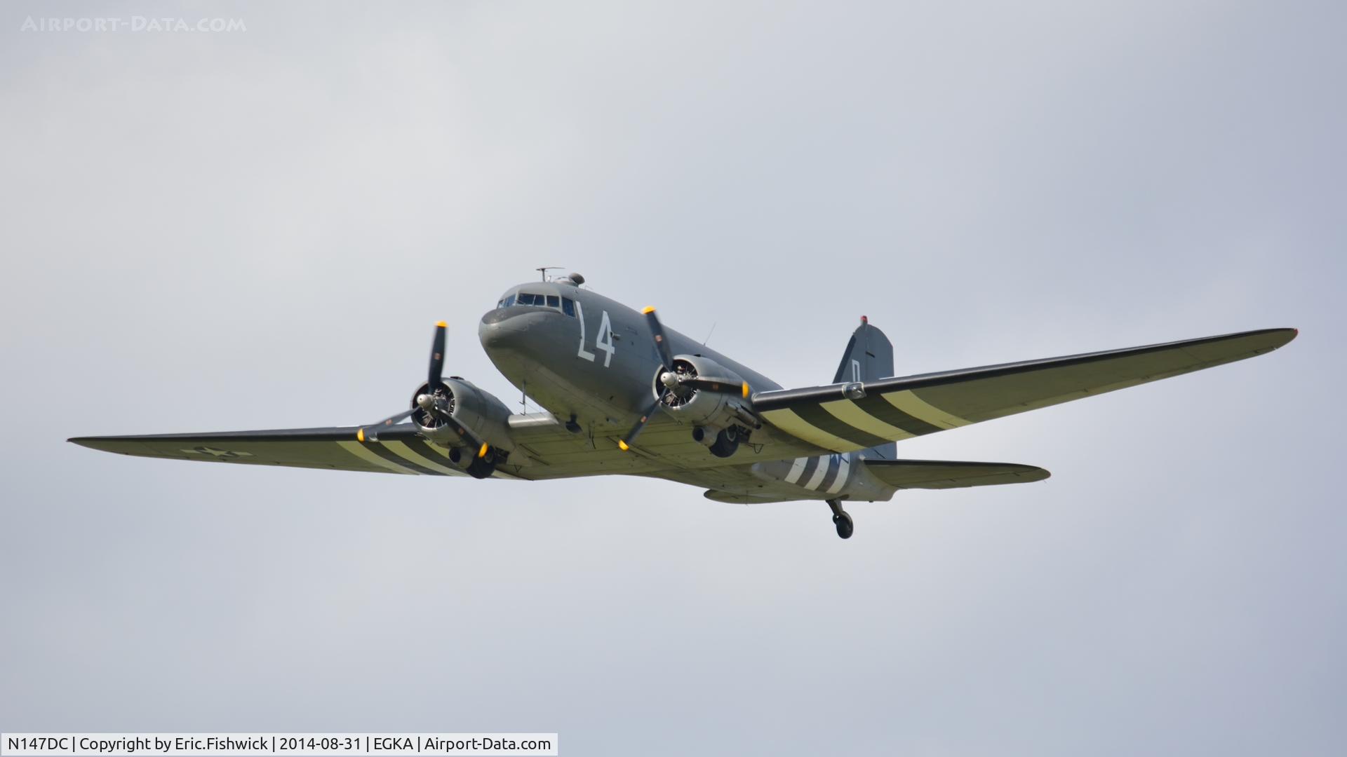 N147DC, 1943 Douglas C-47A-75-DL Skytrain C/N 19347, 43. N147DC in display mode at the superb 25th Anniversary RAFA Shoreham Airshow.