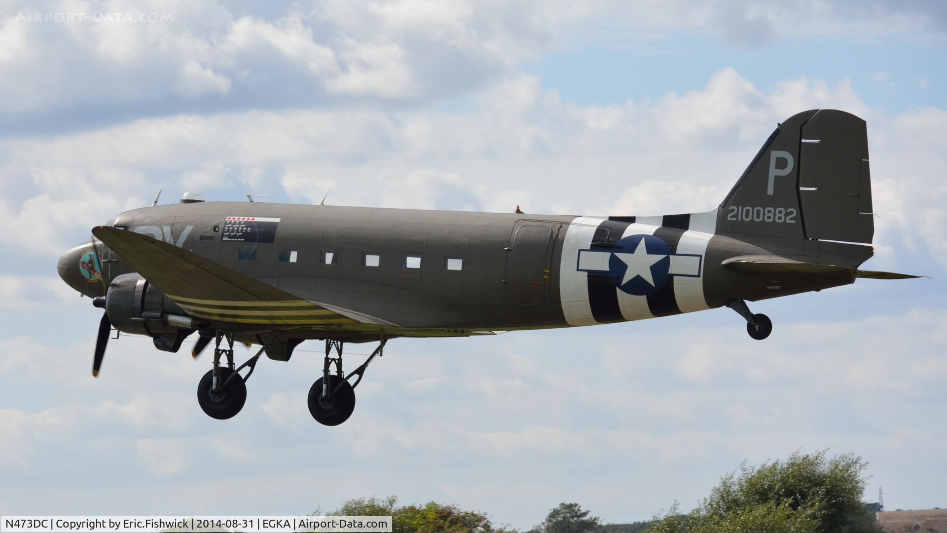 N473DC, 1942 Douglas DC3C (C-47A) C/N 19345, 41. N473DC in display mode at the superb 25th Anniversary RAFA Shoreham Airshow.