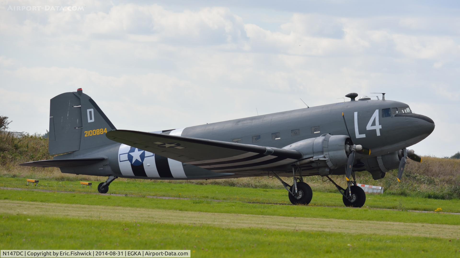 N147DC, 1943 Douglas C-47A-75-DL Skytrain C/N 19347, 2. N473DC ready to display at the superb 25th Anniversary RAFA Shoreham Airshow.
