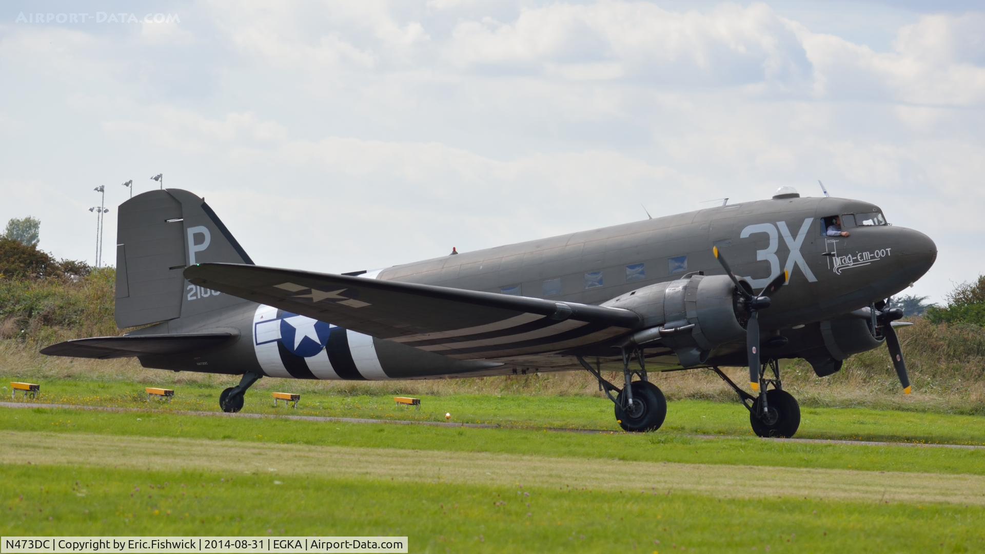N473DC, 1942 Douglas DC3C (C-47A) C/N 19345, 3. 43. N473DC ready to display at the superb 25th Anniversary RAFA Shoreham Airshow.