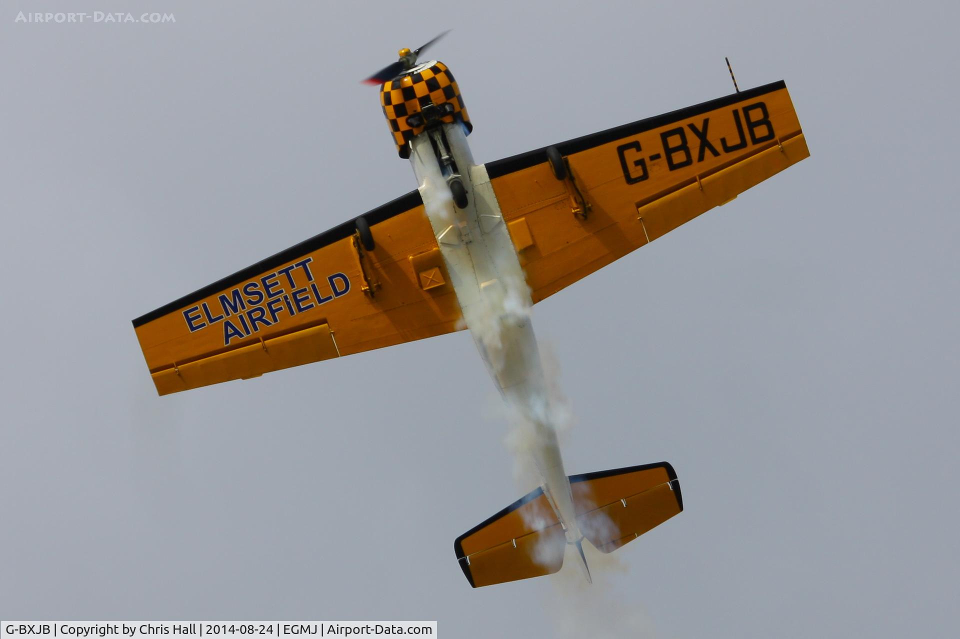 G-BXJB, 1987 Bacau Yak-52 C/N 877403, at the Little Gransden Airshow 2014