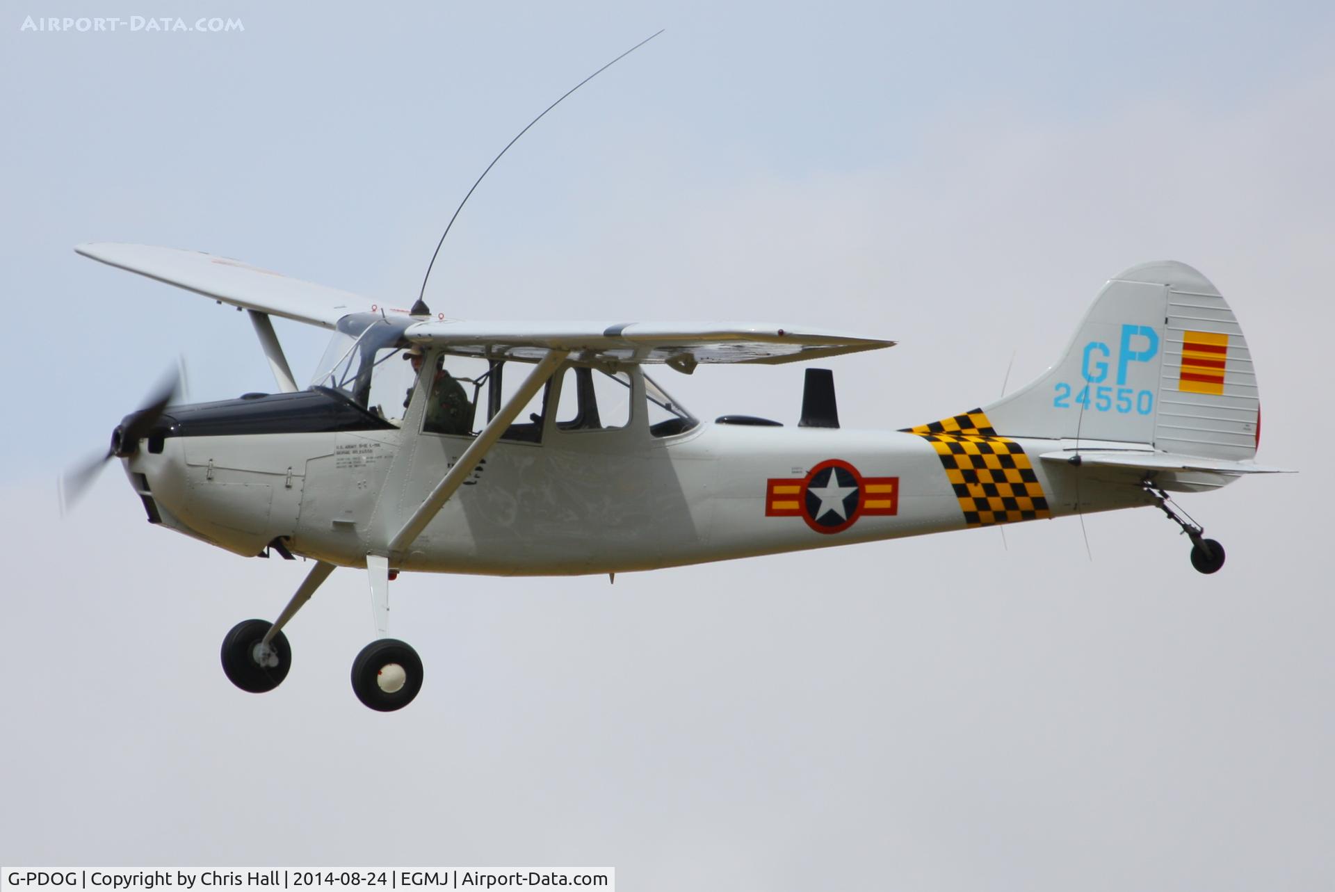 G-PDOG, 1957 Cessna 305C C/N 24550, at the Little Gransden Airshow 2014