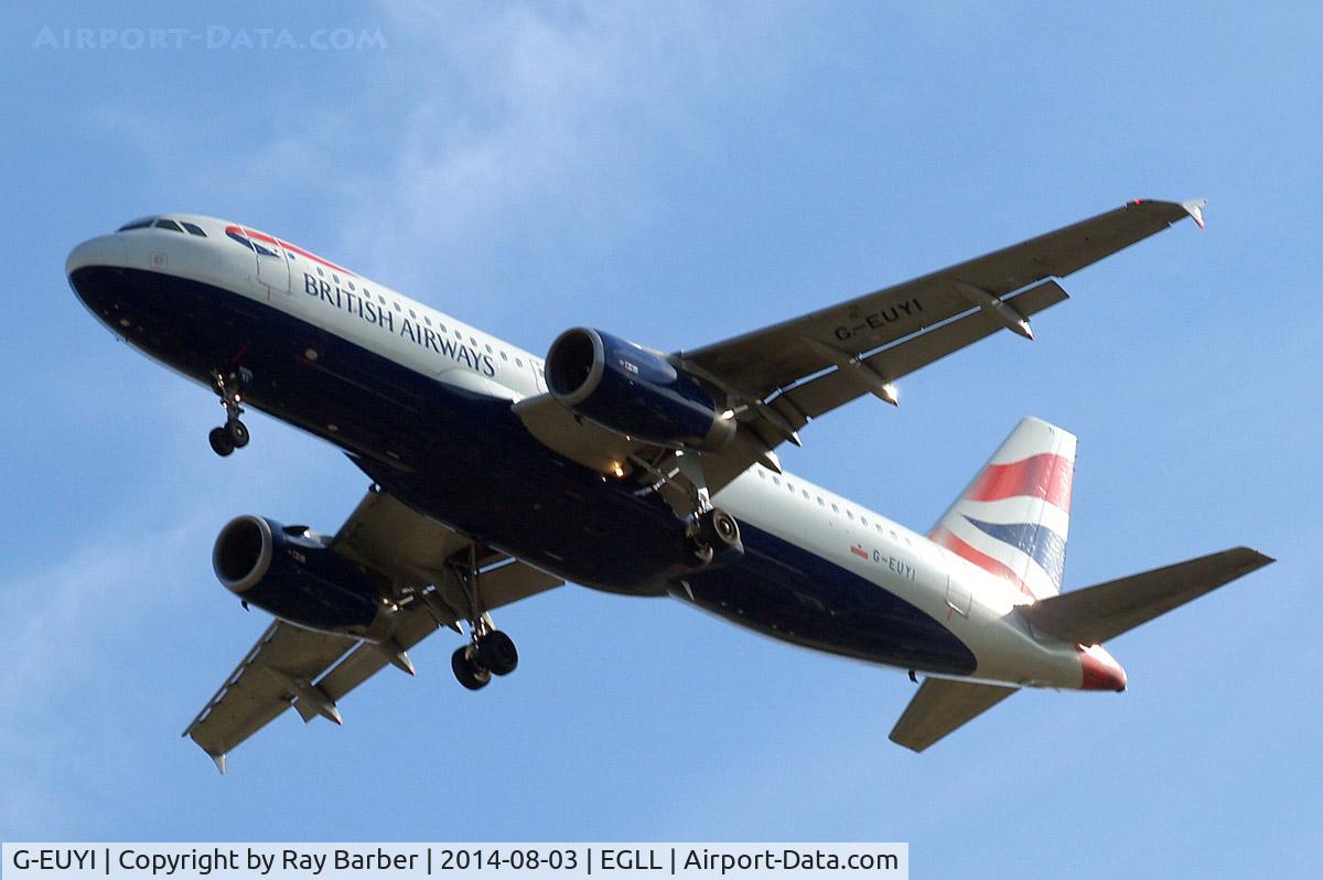 G-EUYI, 2010 Airbus A320-232 C/N 4306, Airbus A320-232 [4306] (British Airways) Home~G 03/08/2014. On approach 27R.