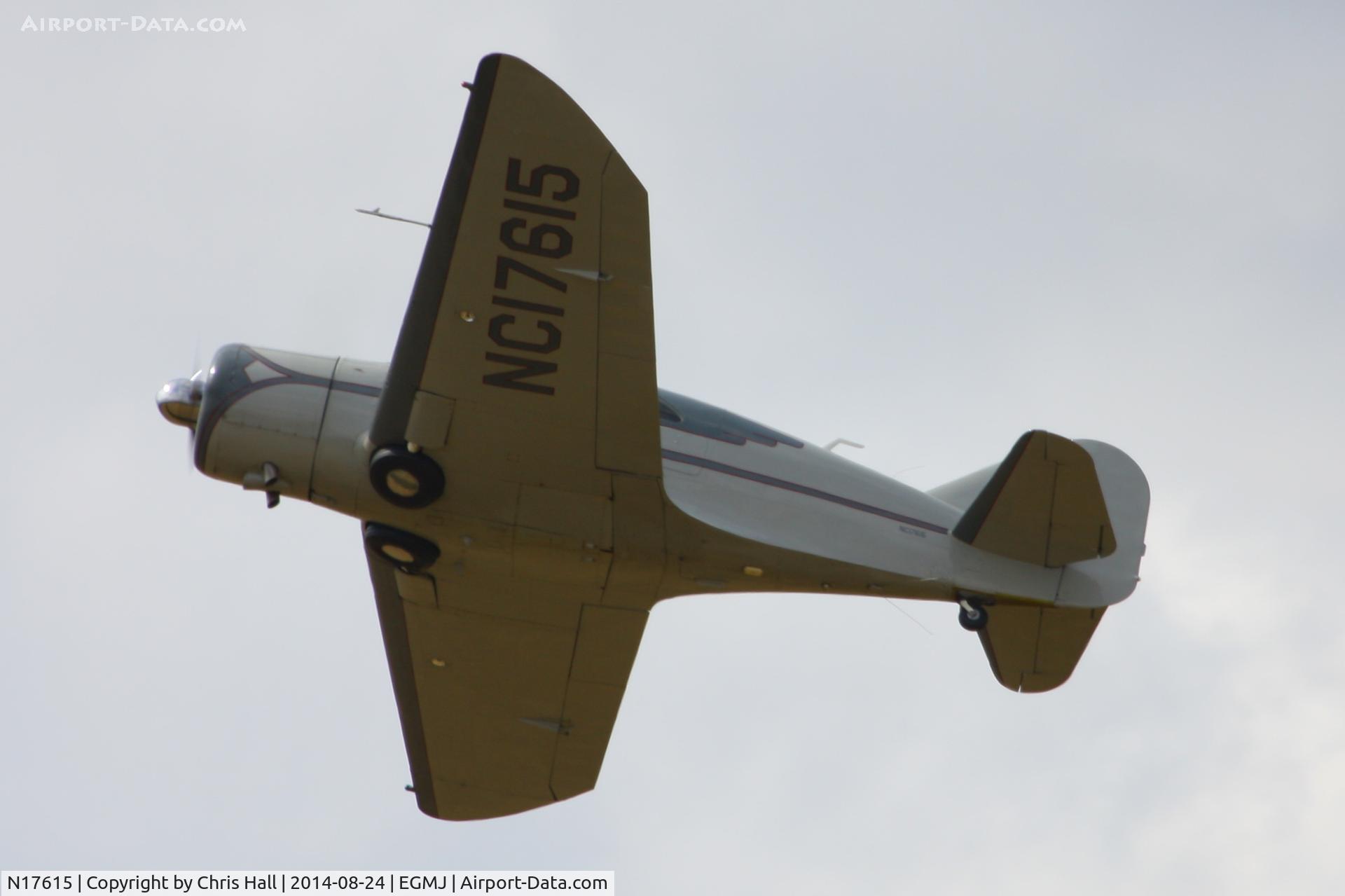 N17615, 1938 Spartan 7W Executive C/N 14, at the Little Gransden Airshow 2014