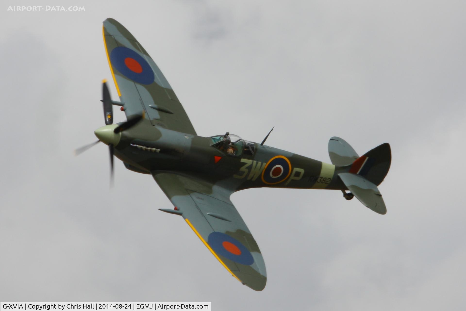 G-XVIA, 1945 Supermarine 361 Spitfire LF.XVIe C/N CBAF.11581, at the Little Gransden Airshow 2014