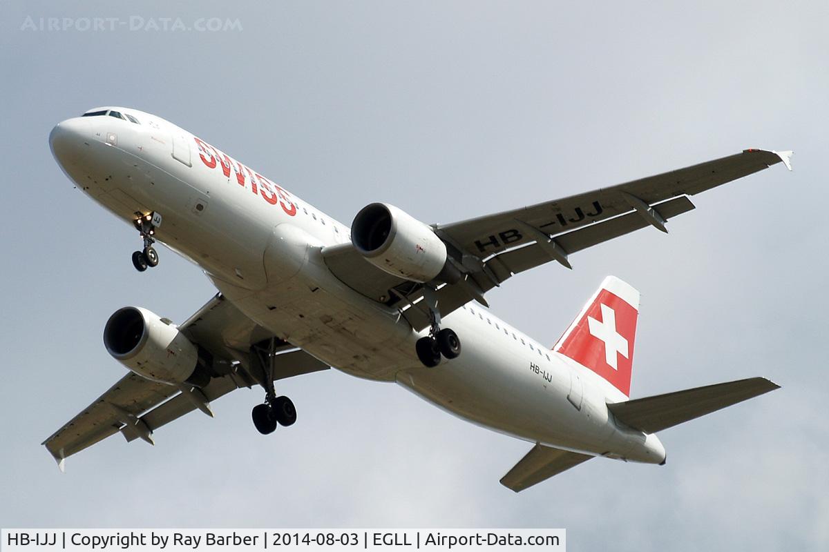 HB-IJJ, 1996 Airbus A320-214 C/N 585, Airbus A320-214 [0585] (Swiss International Air Lines) Home~G 03/08/2014. On approach 27R.