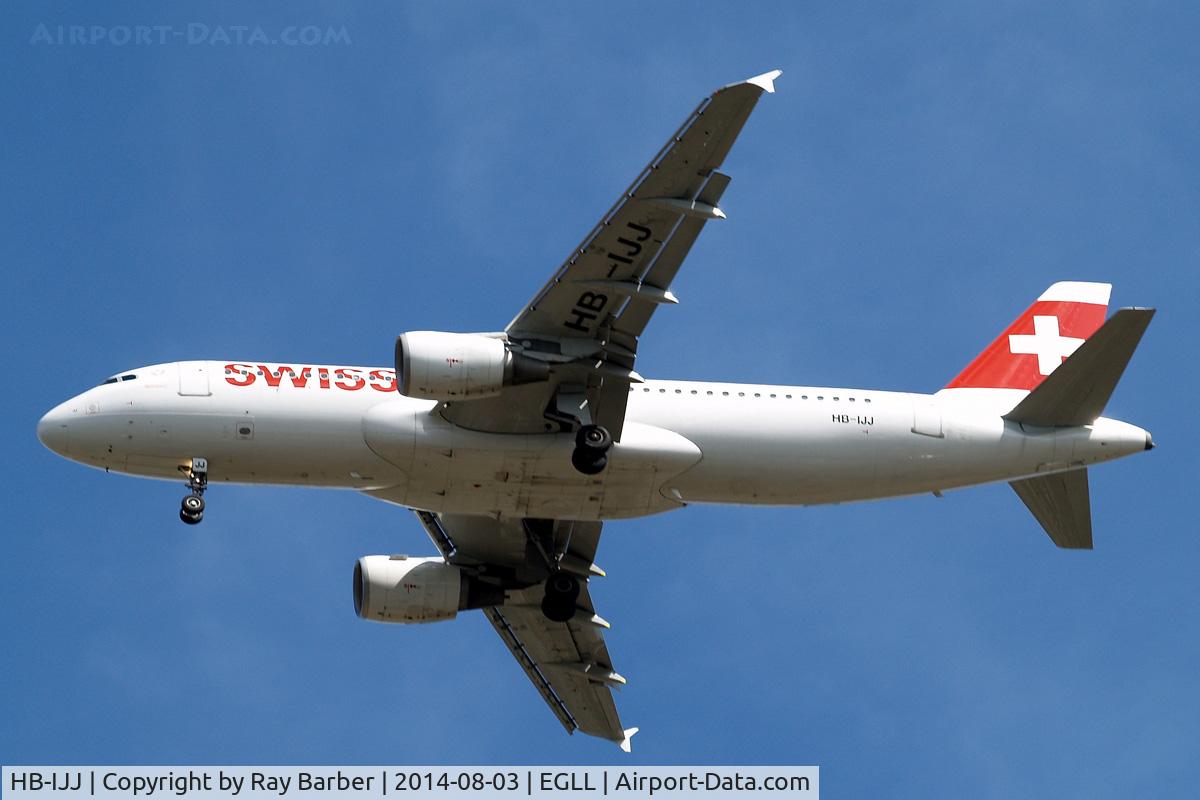HB-IJJ, 1996 Airbus A320-214 C/N 585, Airbus A320-214 [0585] (Swiss International Air Lines) Home~G 03/08/2014. On approach 27R.