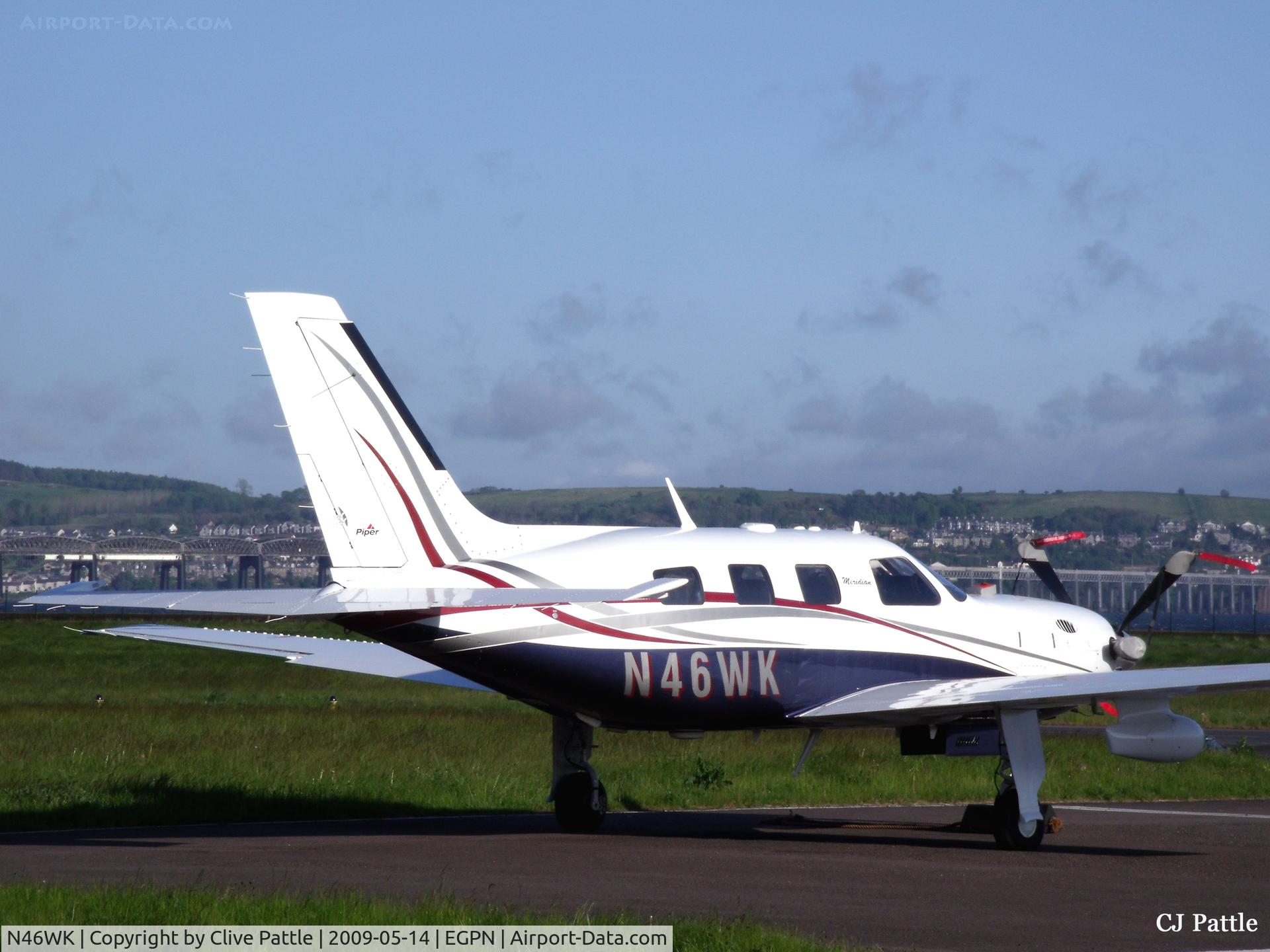 N46WK, 2001 Piper PA-46-500TP Malibu Meridian C/N 4697090, On the apron at Dundee Riverside EGPN May 2009