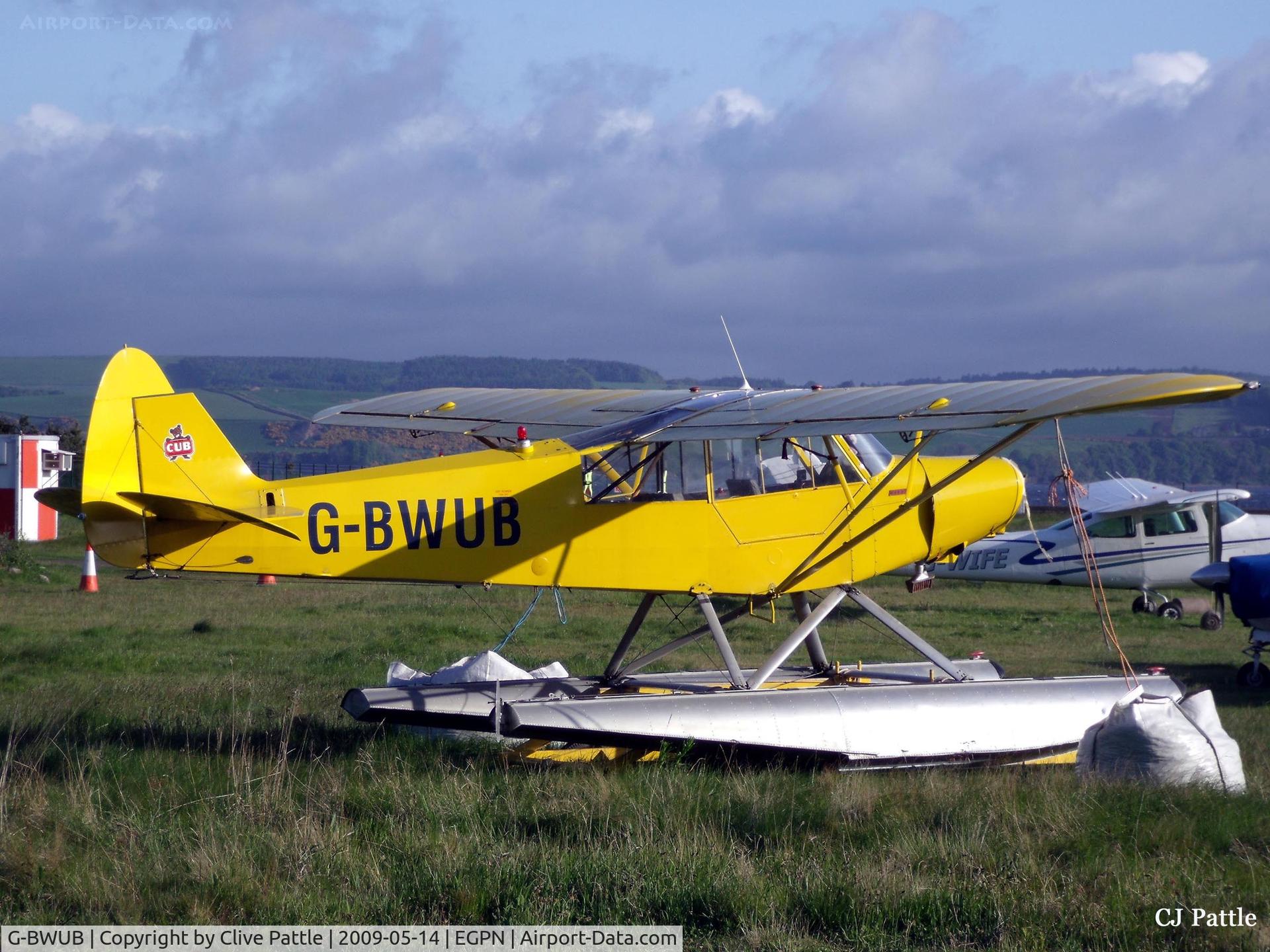 G-BWUB, 1954 Piper L-21B Super Cub C/N 18-3986, Tied down at Dundee Riverside EGPN