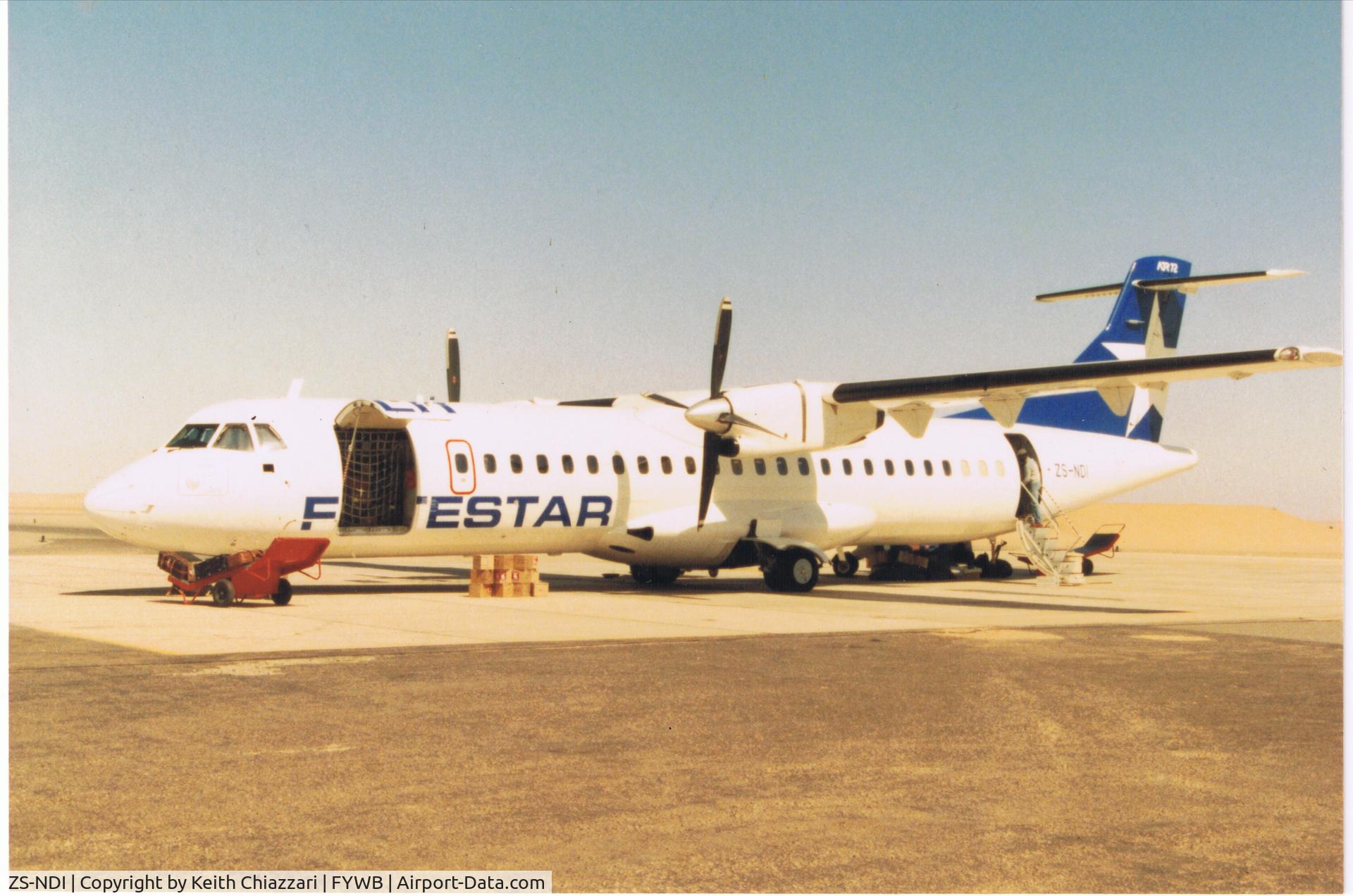 ZS-NDI, 1990 ATR 72-202 C/N 204, Taken at Rooikop airfield Walvis Bay.