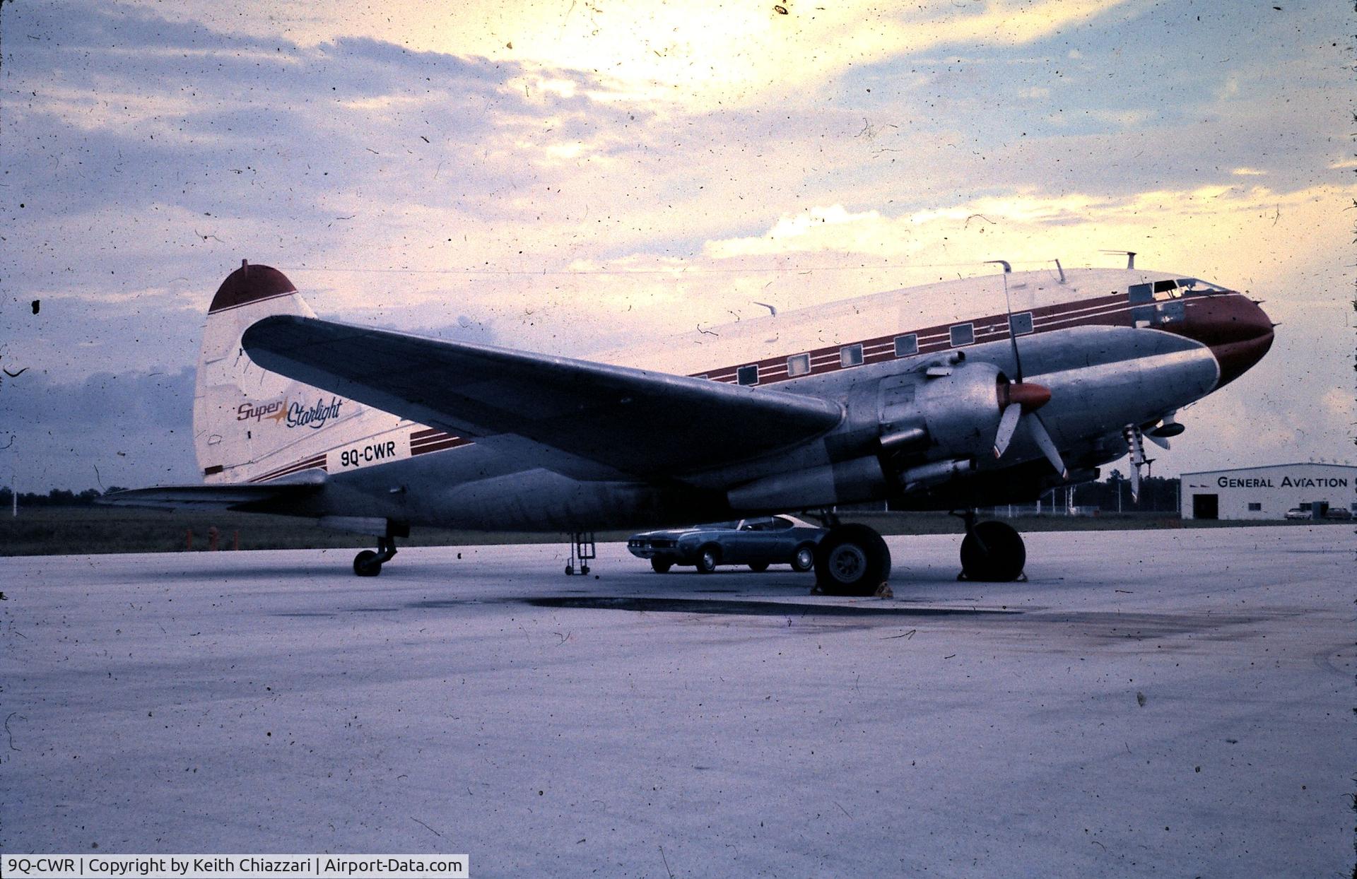 9Q-CWR, Curtiss C-46 Commando C/N Not found 9Q-CWR, Photographed before departure to the Congo in 1968 from Miami.