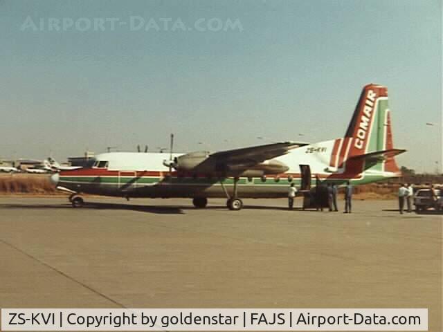 ZS-KVI, Fokker F-27-200 Friendship C/N ZS-KVI Not found, Taken at Jan Smuts airport.
