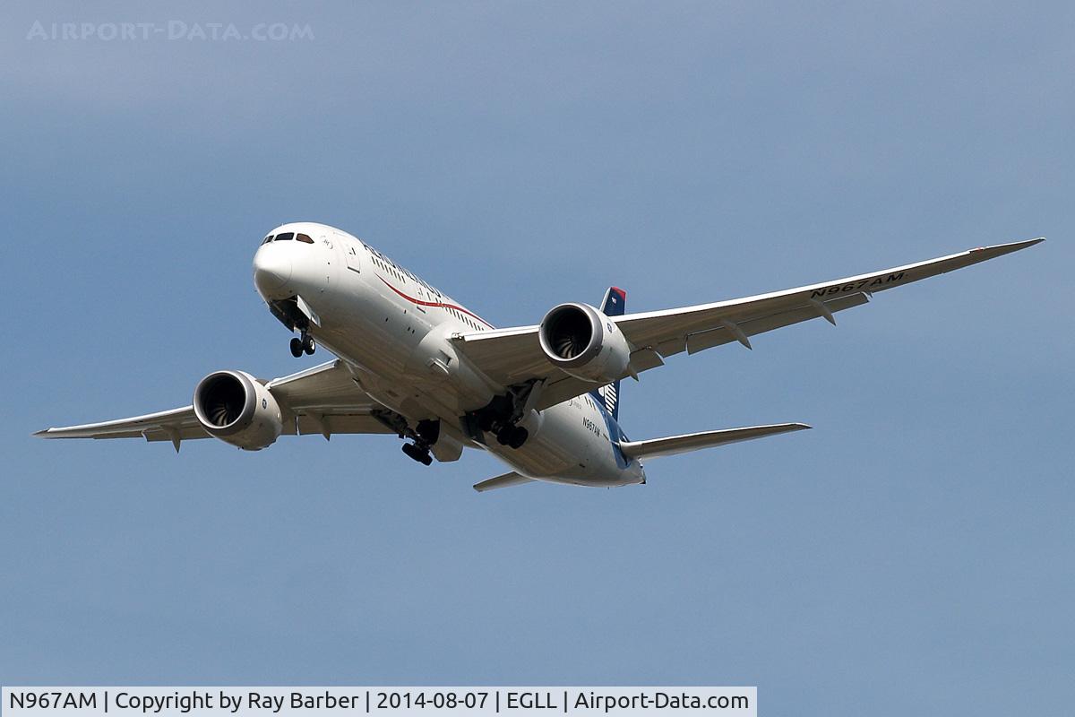 N967AM, 2014 Boeing 787-8 Dreamliner Dreamliner C/N 35312, Boeing 787-8 Dreamliner [35312] (Aeromexico) Home~G 07/08/2014. On approach 27R.