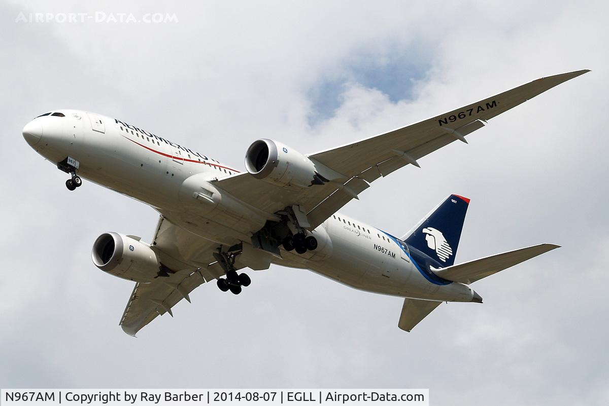 N967AM, 2014 Boeing 787-8 Dreamliner Dreamliner C/N 35312, Boeing 787-8 Dreamliner [35312] (Aeromexico) Home~G 07/08/2014. On approach 27R.