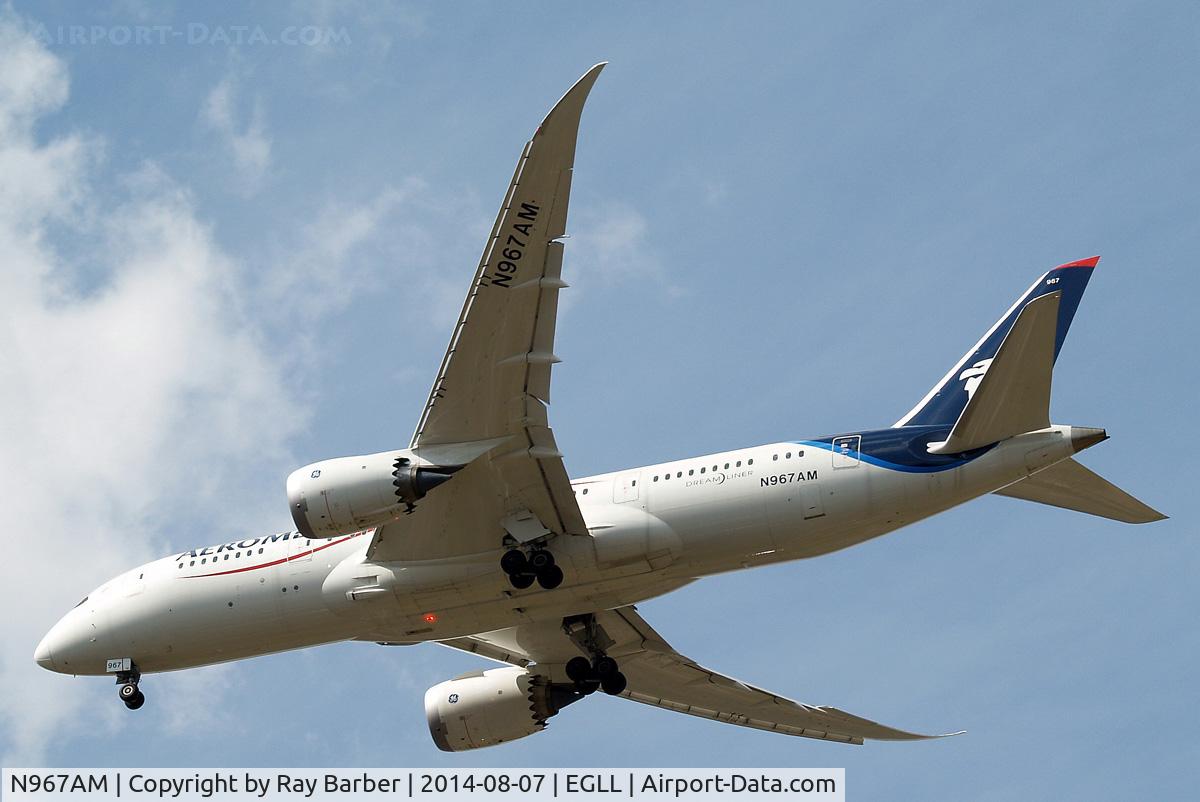 N967AM, 2014 Boeing 787-8 Dreamliner Dreamliner C/N 35312, Boeing 787-8 Dreamliner [35312] (Aeromexico) Home~G 07/08/2014. On approach 27R.