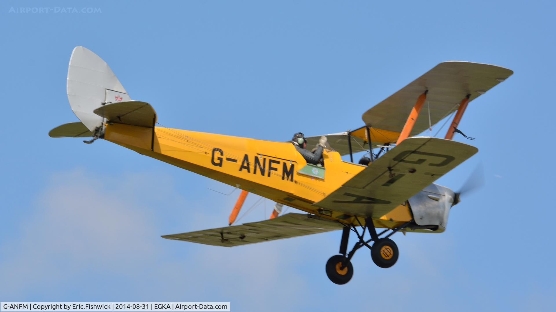 G-ANFM, 1941 De Havilland DH-82A Tiger Moth II C/N 83604, 42. G-ANFM in display mode at the superb 25th Anniversary RAFA Shoreham Airshow.