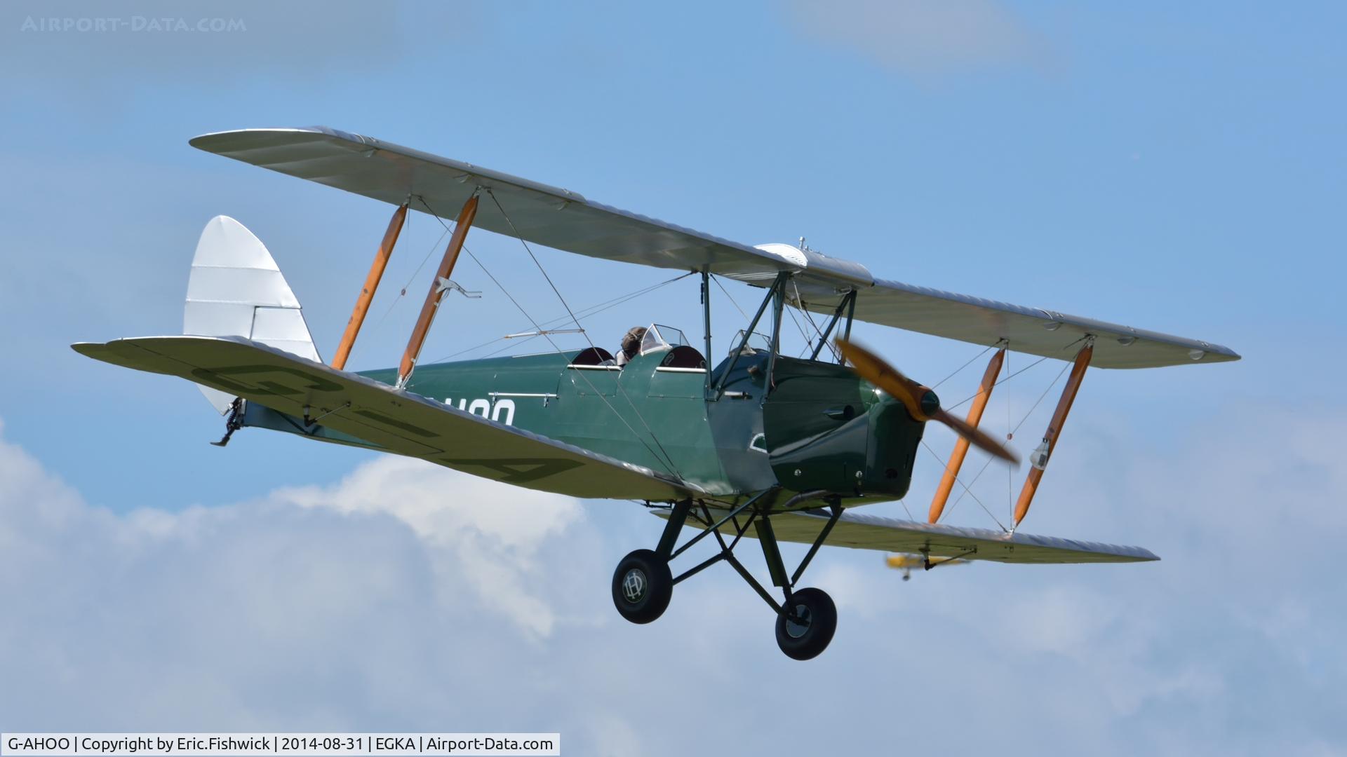 G-AHOO, 1943 De Havilland DH-82A Tiger Moth II C/N 86149, 43. G-AHOO in display mode at the superb 25th Anniversary RAFA Shoreham Airshow.