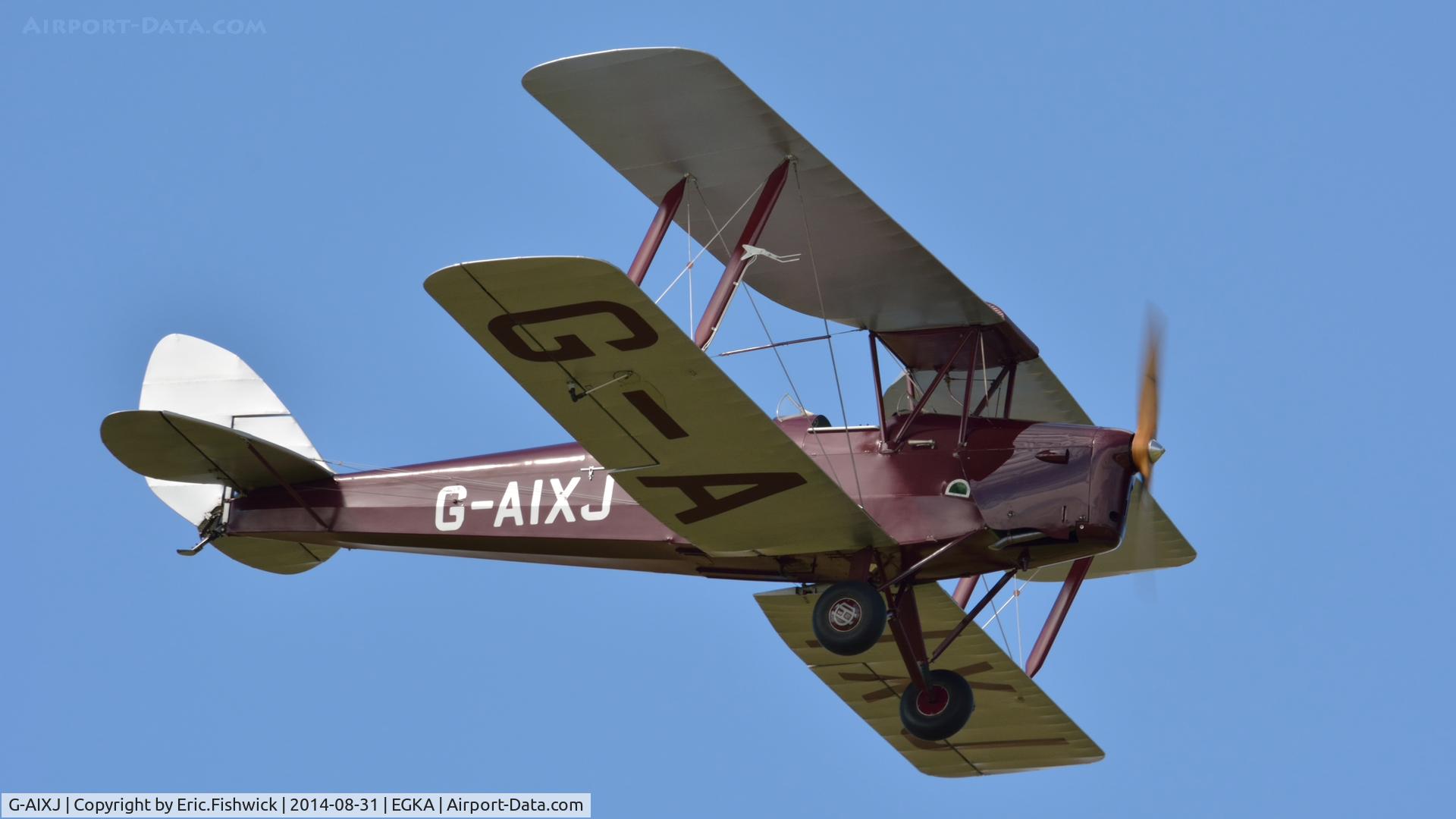 G-AIXJ, 1942 De Havilland DH-82A Tiger Moth II C/N 85434, 43. G-AIXJ in display mode at the superb 25th Anniversary RAFA Shoreham Airshow.
