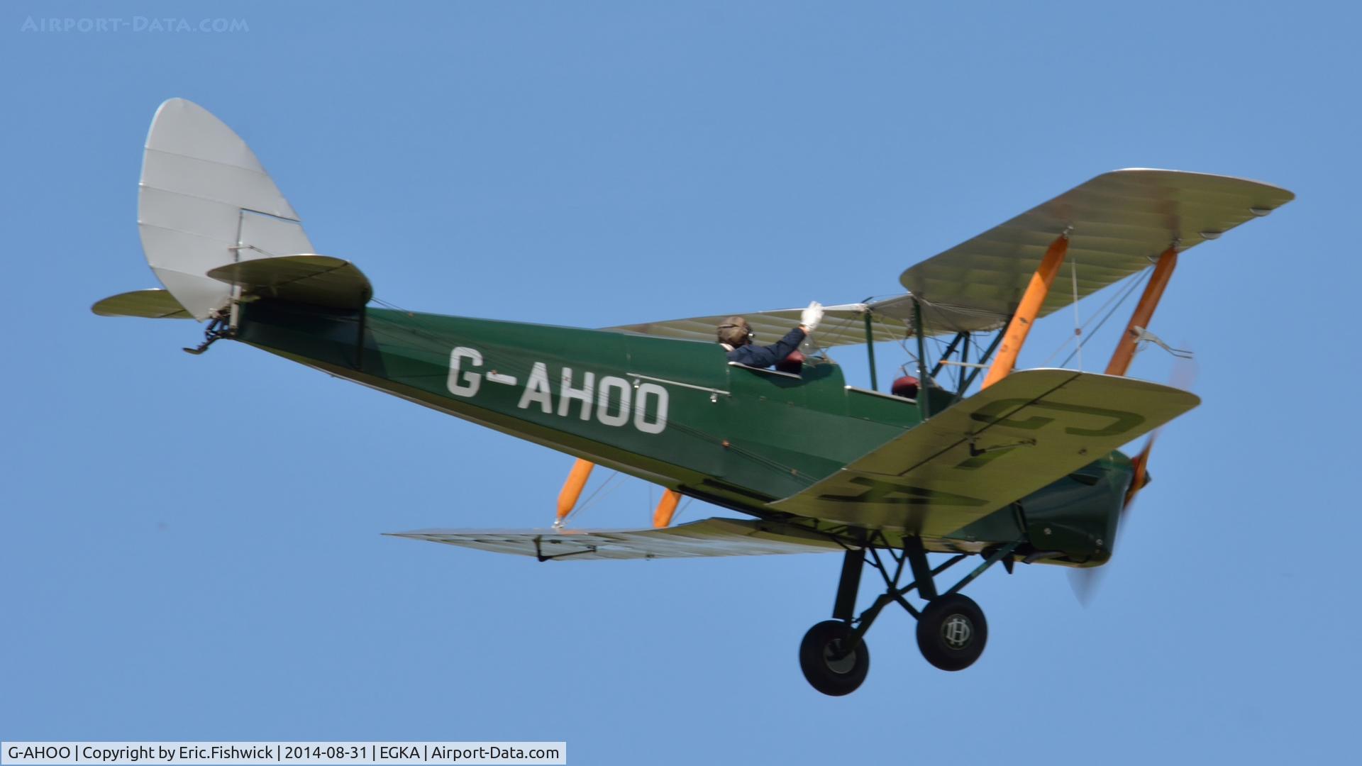 G-AHOO, 1943 De Havilland DH-82A Tiger Moth II C/N 86149, 42. G-AHOO in display mode at the superb 25th Anniversary RAFA Shoreham Airshow.
