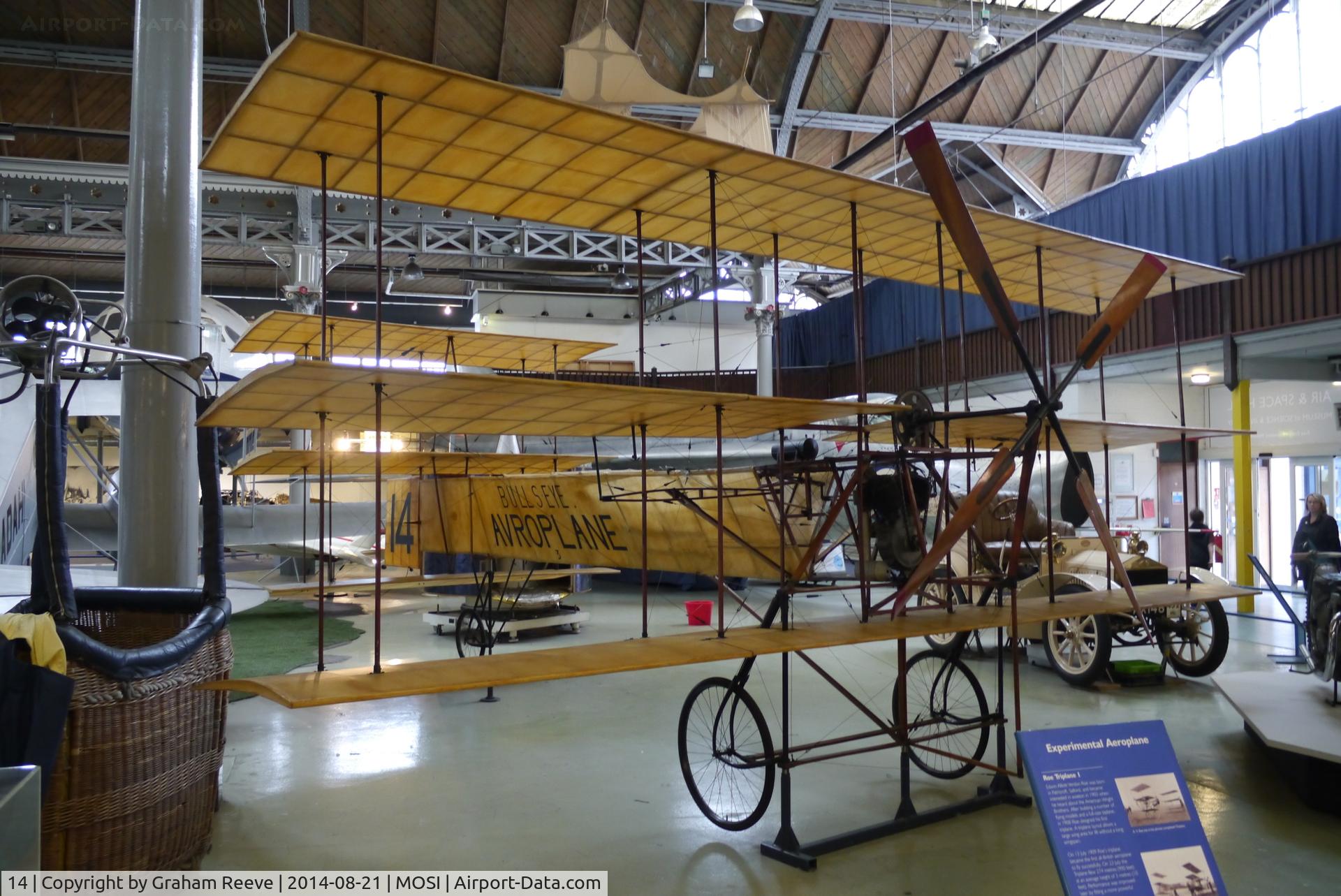 14, Avro Triplane Replica C/N Not found 14, On display at the Museum of Science and Industry, Manchester.