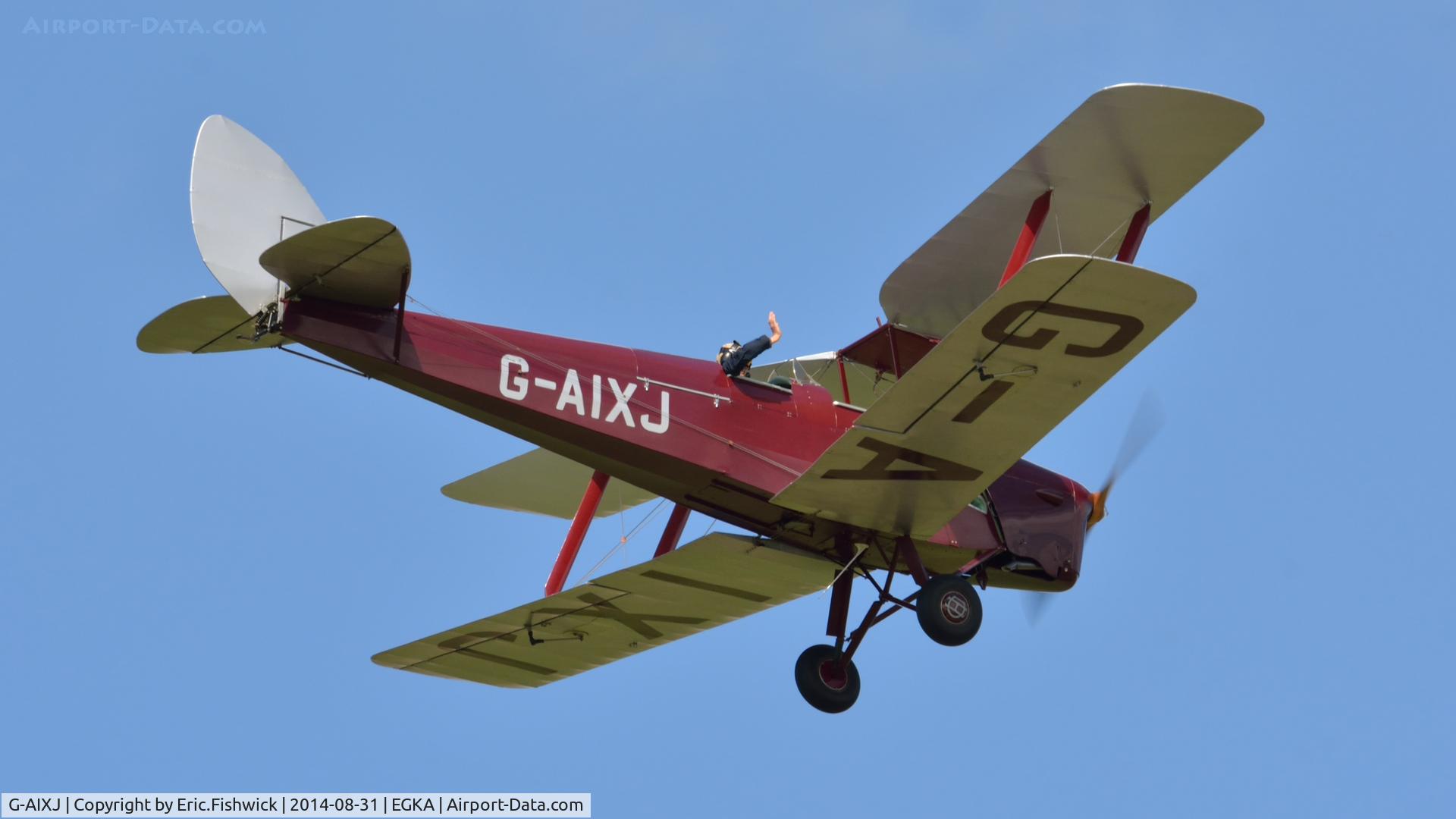 G-AIXJ, 1942 De Havilland DH-82A Tiger Moth II C/N 85434, 44. G-AIXJ in display mode at the superb 25th Anniversary RAFA Shoreham Airshow.