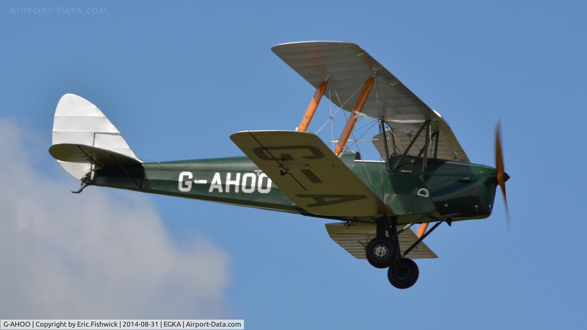 G-AHOO, 1943 De Havilland DH-82A Tiger Moth II C/N 86149, 42. G-AHOO in display mode at the superb 25th Anniversary RAFA Shoreham Airshow.