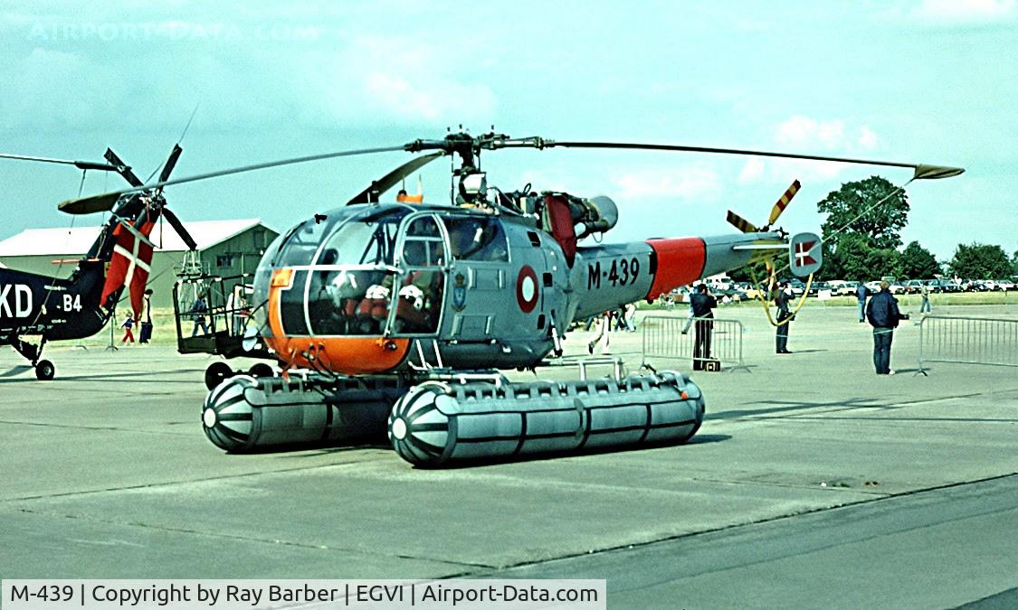 M-439, 1967 Sud SE-3160 Alouette III C/N 1439, Aerospatiale SE.3160 Alouette III [1439] (Royal Danish Navy) RAF Greenham Common~G 27/06/1981. From a slide.