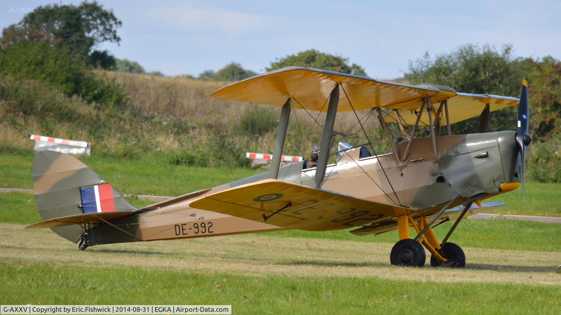 G-AXXV, 1944 De Havilland DH-82A Tiger Moth II C/N 85852, 3. G-AXXV at the superb 25th Anniversary RAFA Shoreham Airshow.