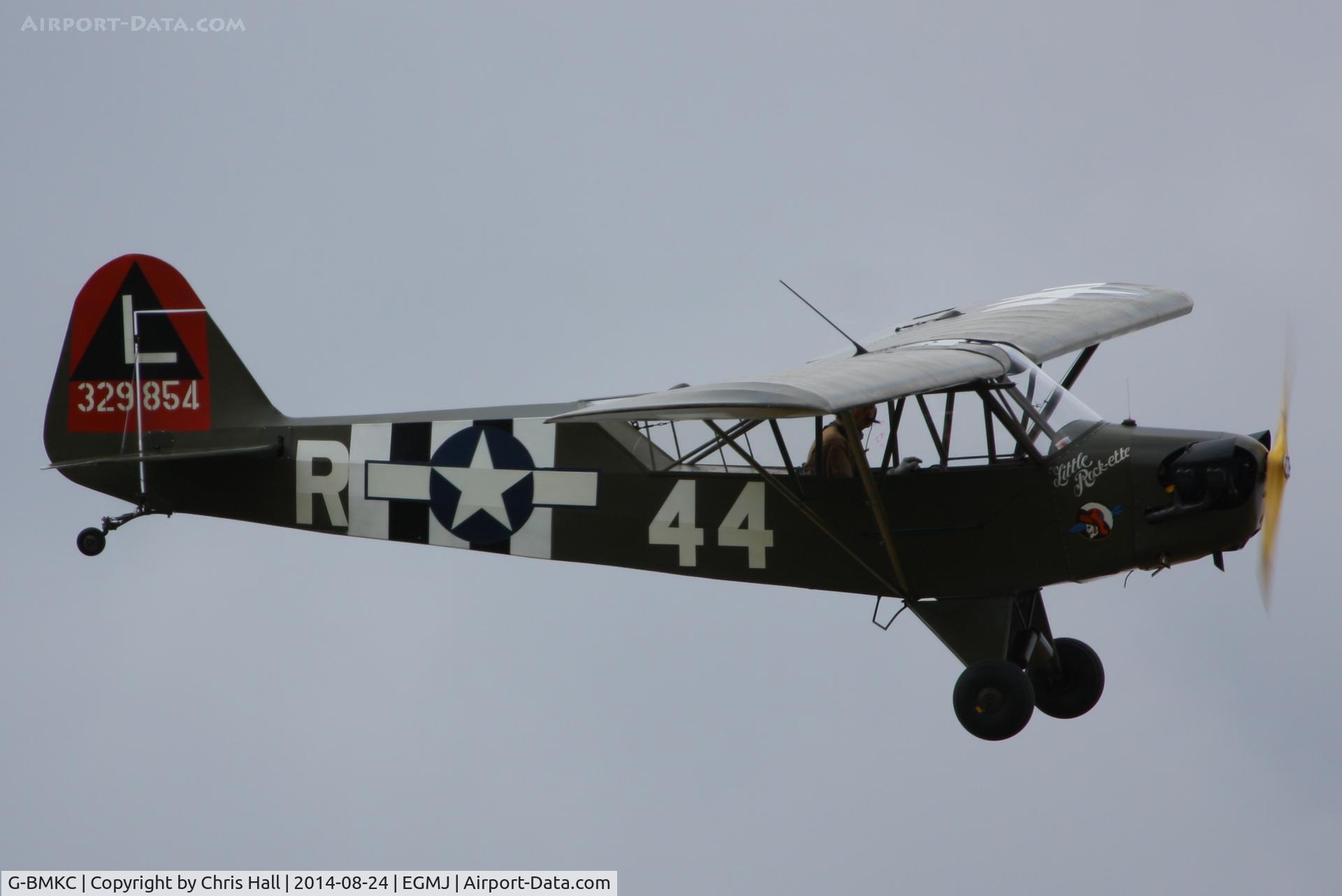 G-BMKC, 1943 Piper L-4H Grasshopper (J3C-65D) C/N 11145, at the Little Gransden Airshow 2014