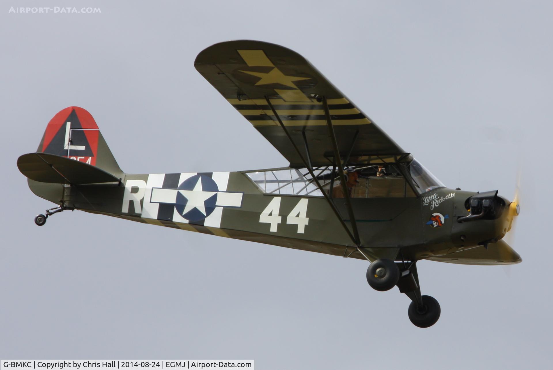G-BMKC, 1943 Piper L-4H Grasshopper (J3C-65D) C/N 11145, at the Little Gransden Airshow 2014