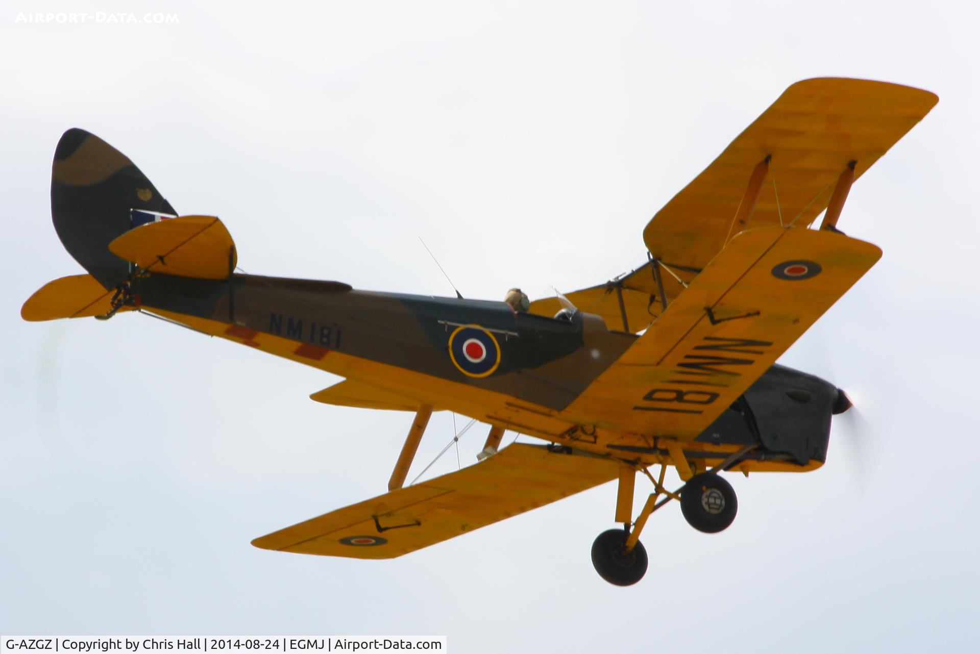 G-AZGZ, 1944 De Havilland DH-82A Tiger Moth II C/N 86489, at the Little Gransden Airshow 2014