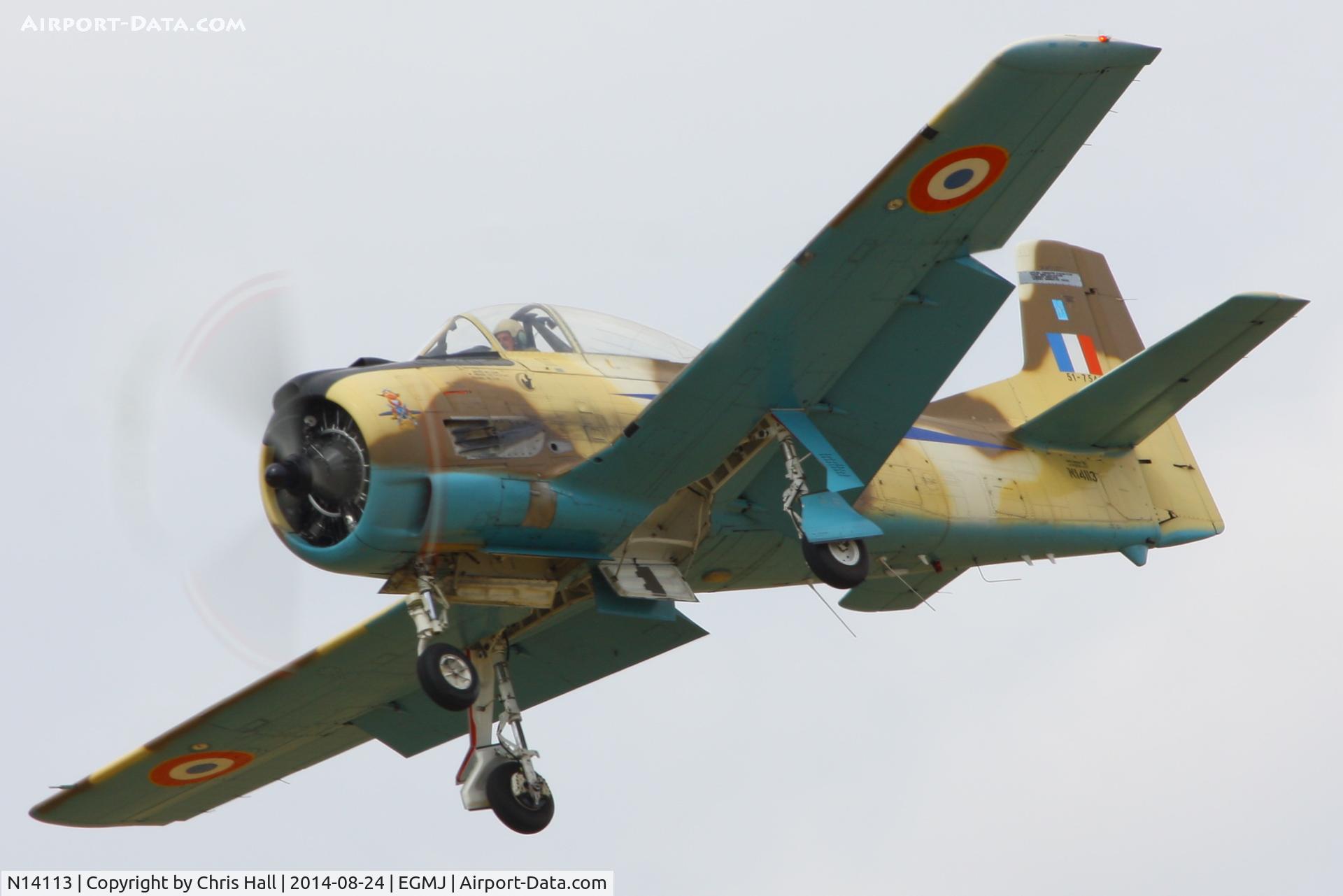 N14113, 1951 North American T-28A Fennec C/N 81-1, at the Little Gransden Airshow 2014