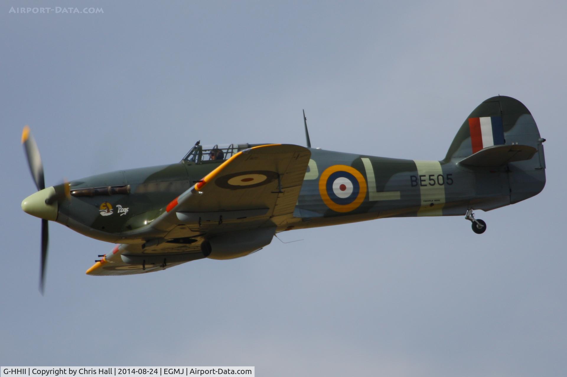 G-HHII, 1940 Hawker (CCF) Hurricane Mk2B C/N CCF/R20023, at the Little Gransden Airshow 2014
