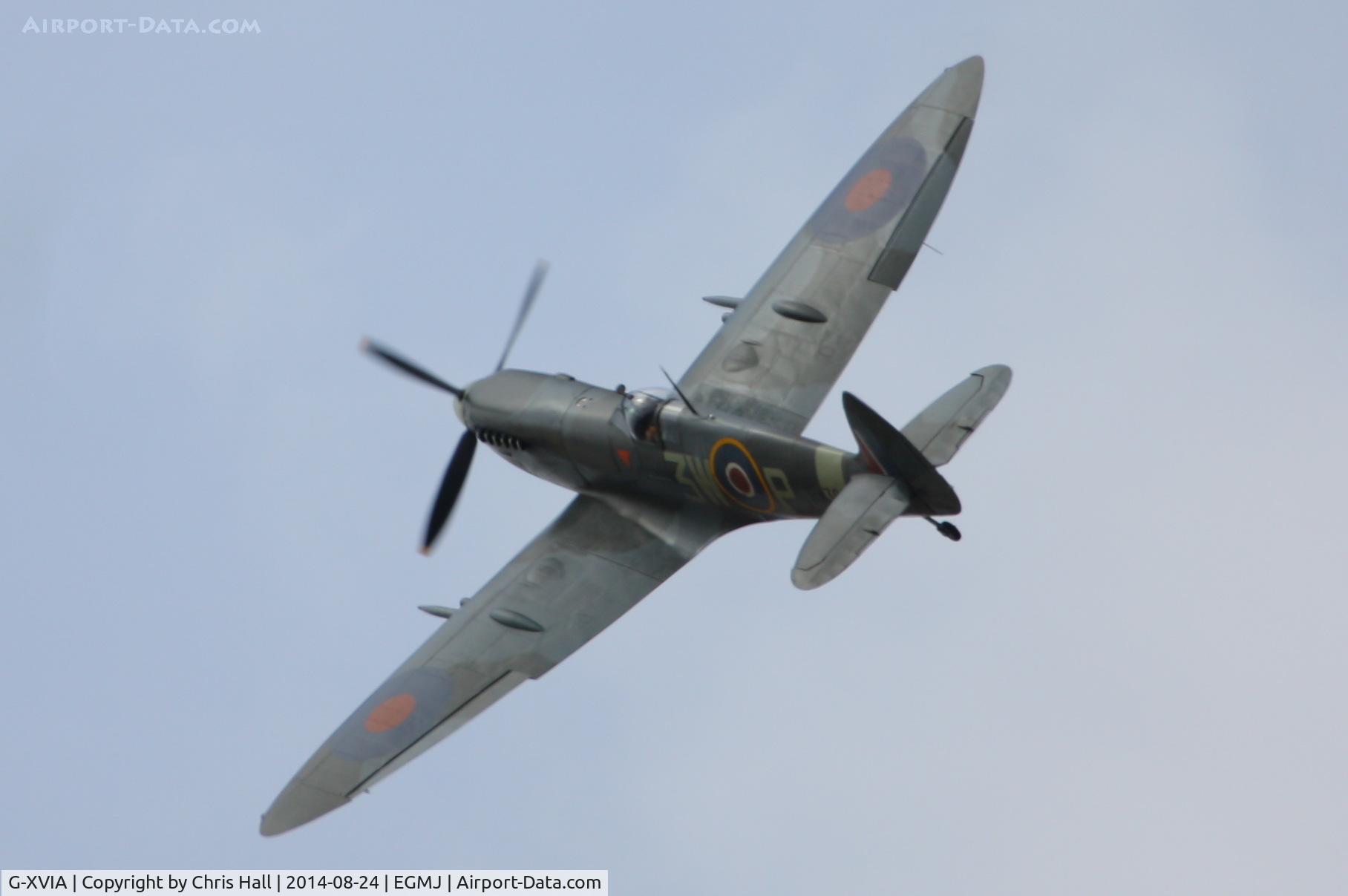 G-XVIA, 1945 Supermarine 361 Spitfire LF.XVIe C/N CBAF.11581, at the Little Gransden Airshow 2014