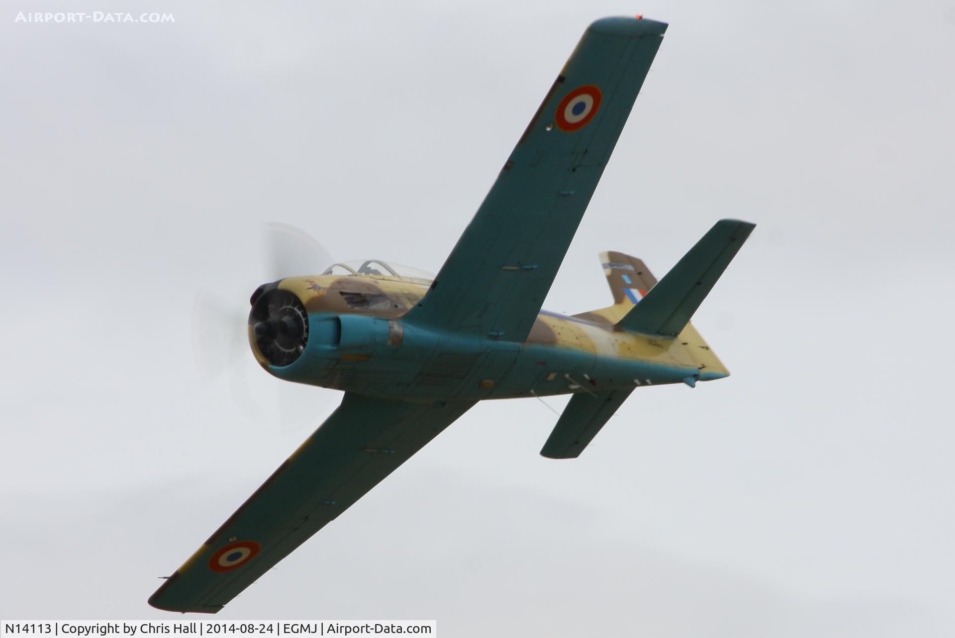 N14113, 1951 North American T-28A Fennec C/N 81-1, at the Little Gransden Airshow 2014