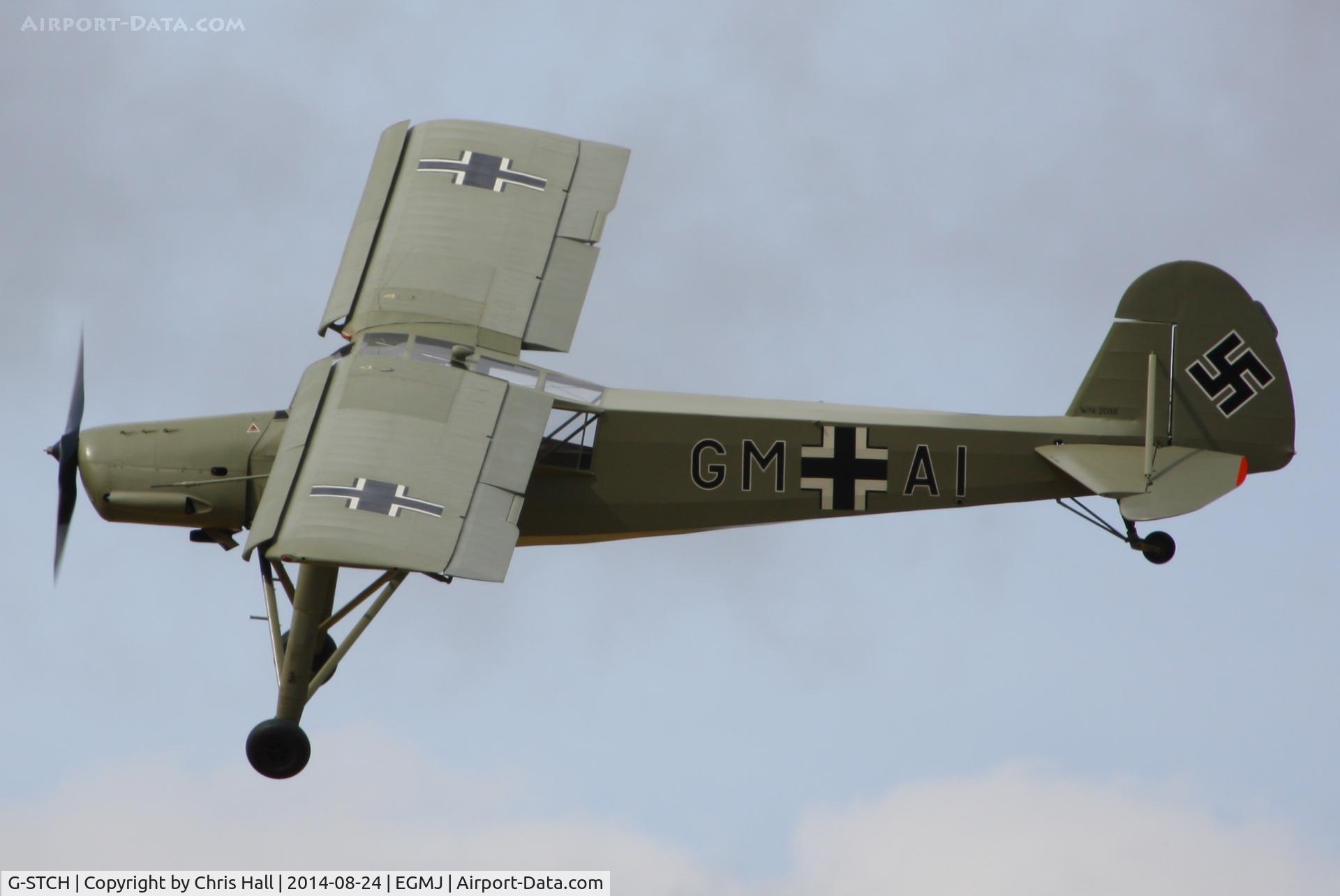 G-STCH, 1942 Fieseler Fi-156A-1 Storch C/N 2088, at the Little Gransden Airshow 2014