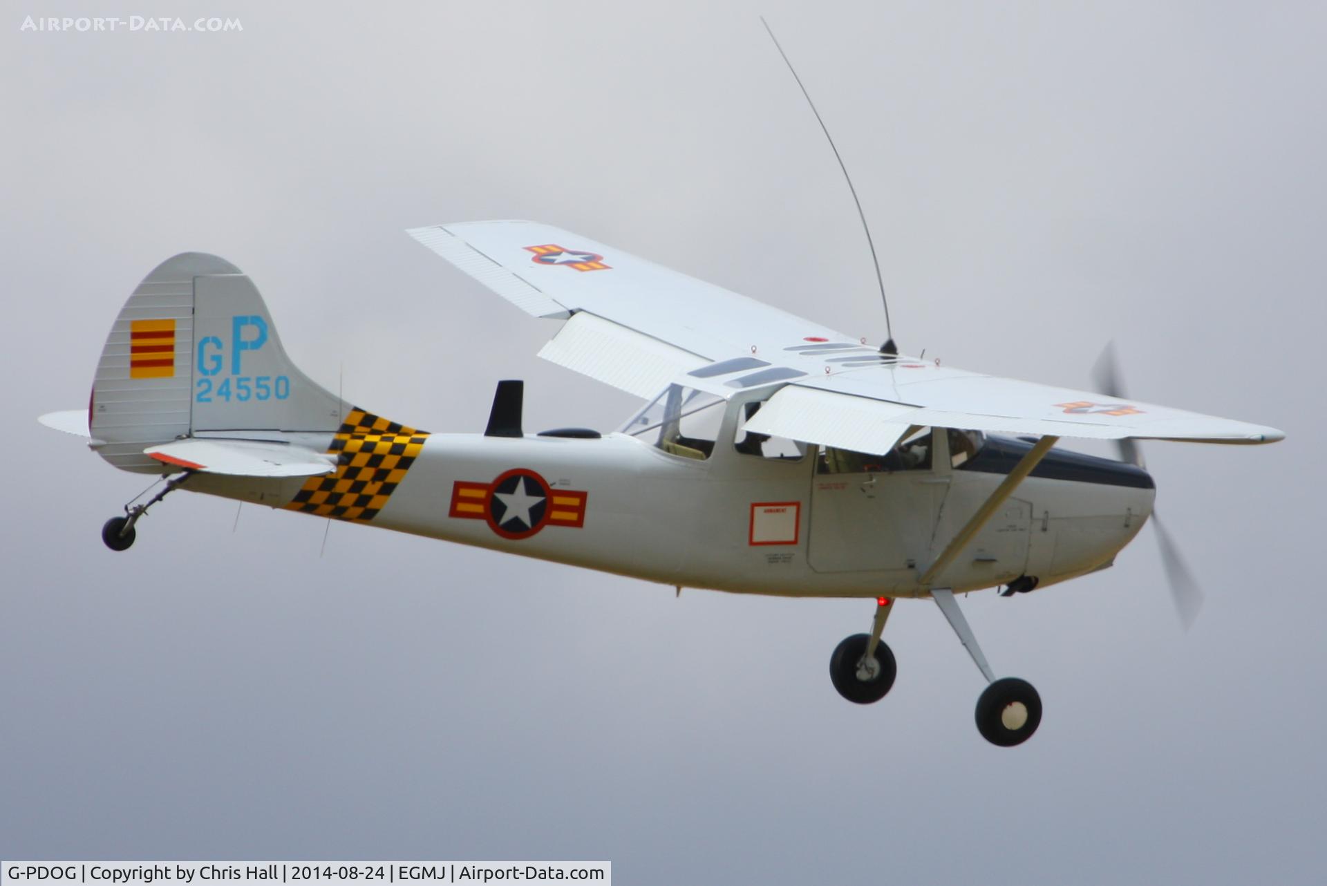 G-PDOG, 1957 Cessna 305C C/N 24550, at the Little Gransden Airshow 2014