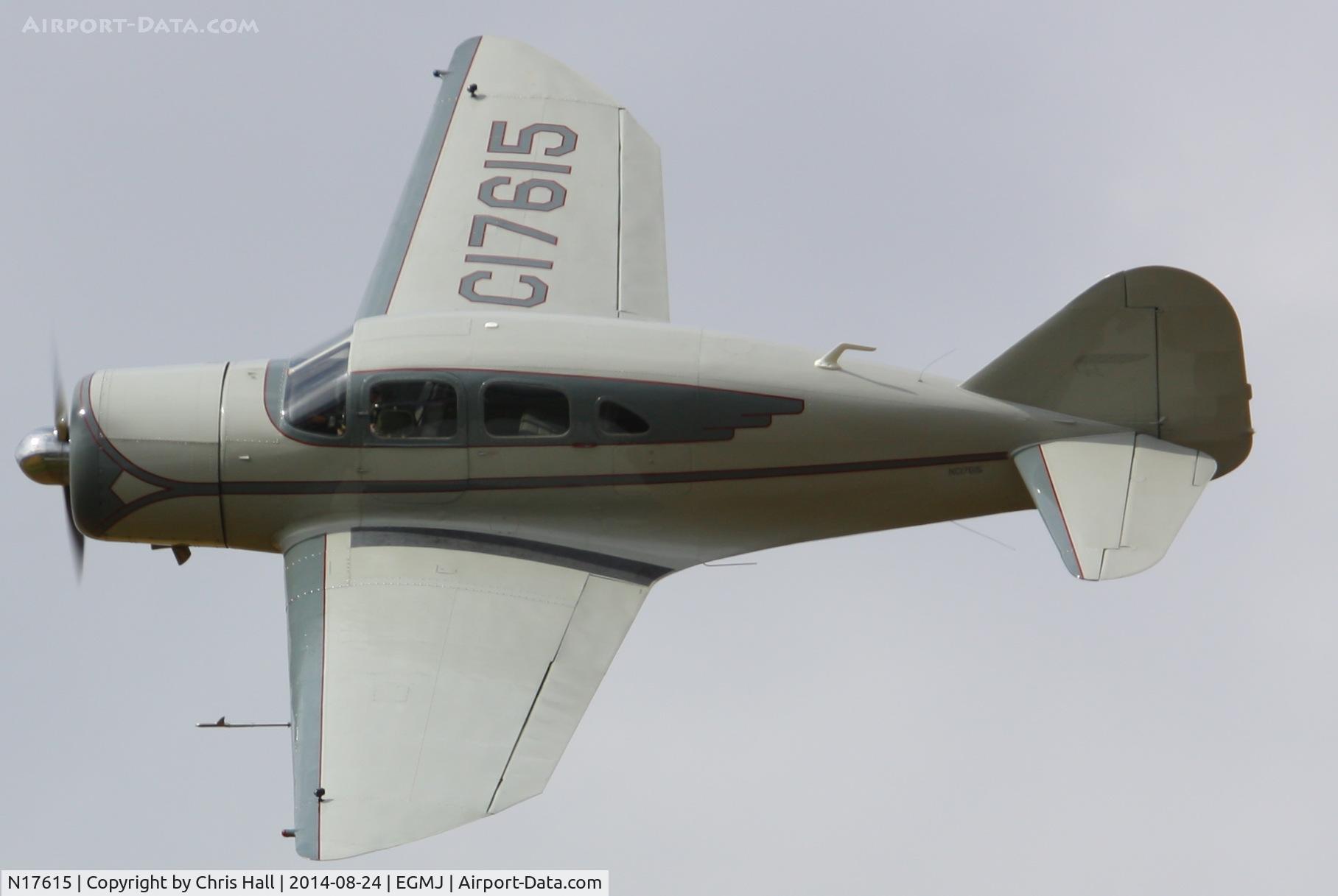 N17615, 1938 Spartan 7W Executive C/N 14, at the Little Gransden Airshow 2014