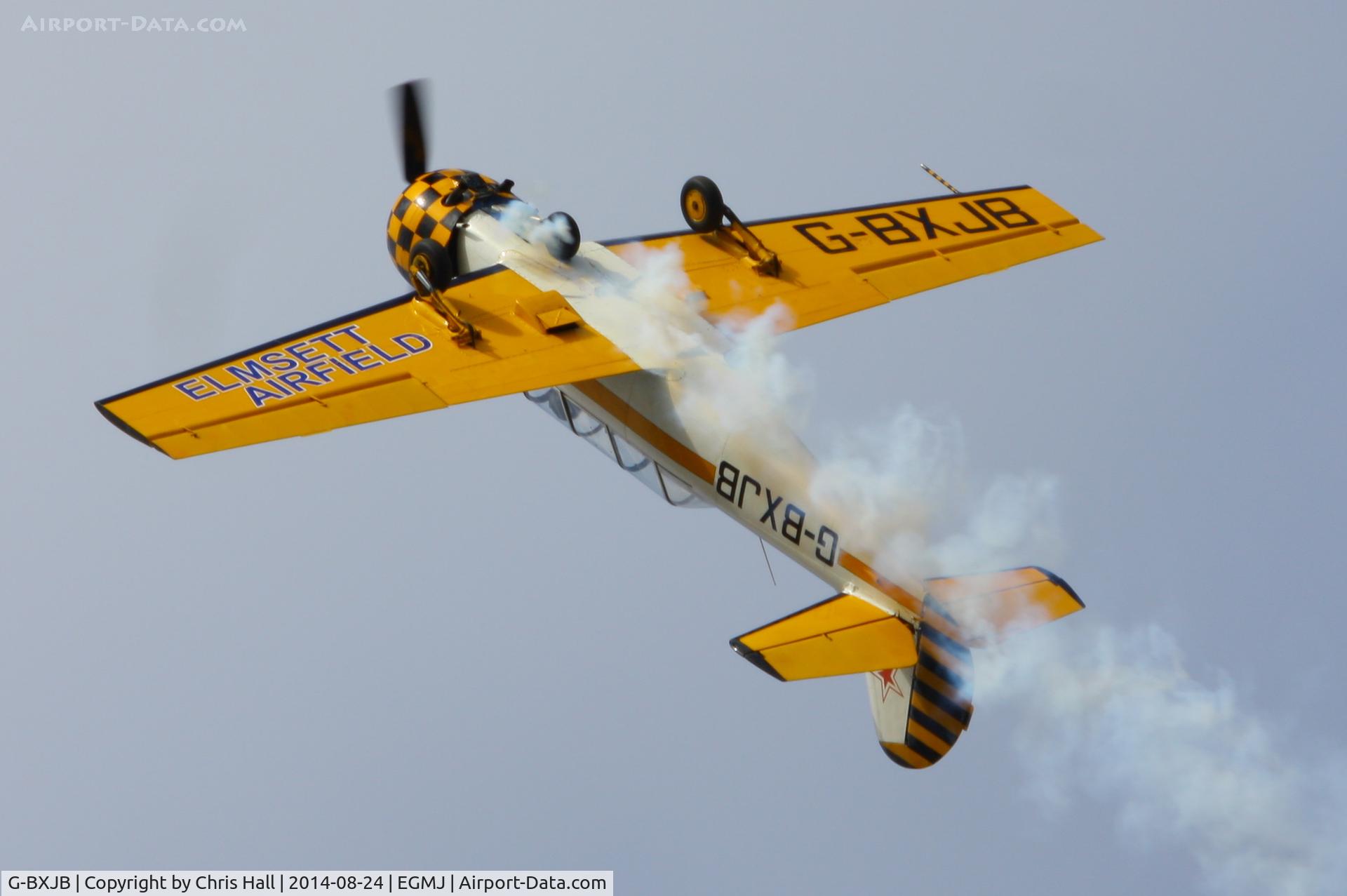 G-BXJB, 1987 Bacau Yak-52 C/N 877403, at the Little Gransden Airshow 2014