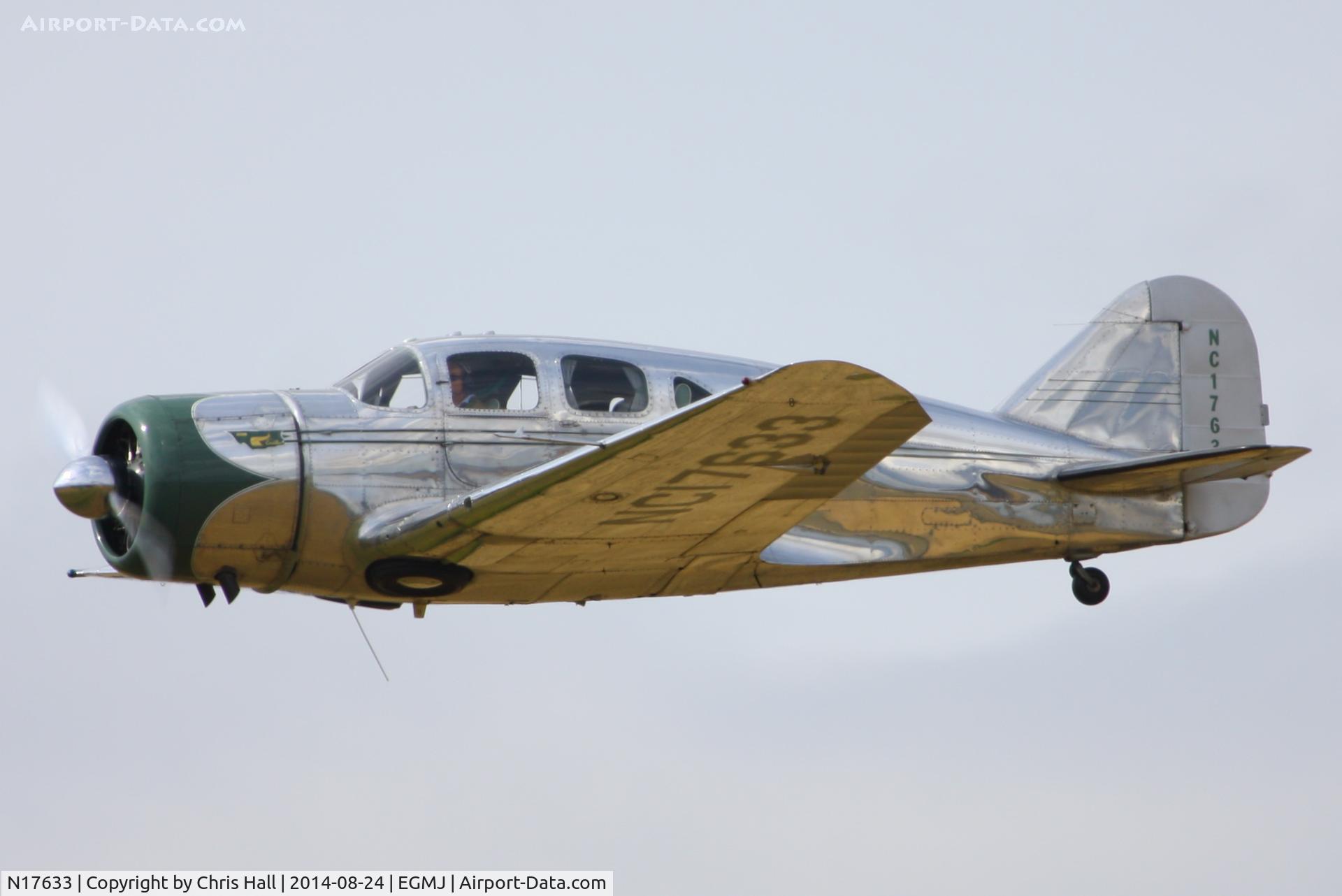 N17633, 1939 Spartan 7W Executive C/N 21, at the Little Gransden Airshow 2014