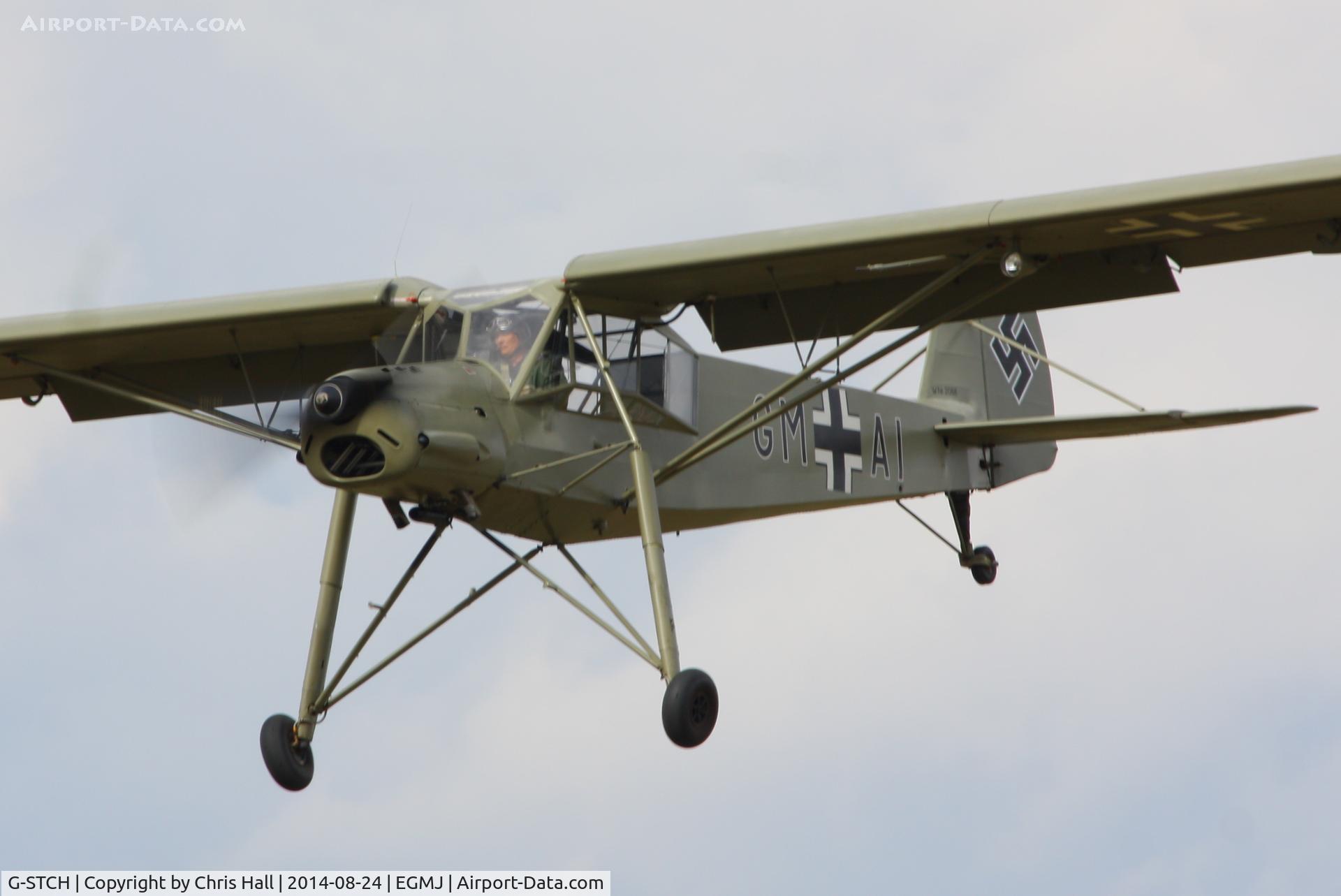 G-STCH, 1942 Fieseler Fi-156A-1 Storch C/N 2088, at the Little Gransden Airshow 2014
