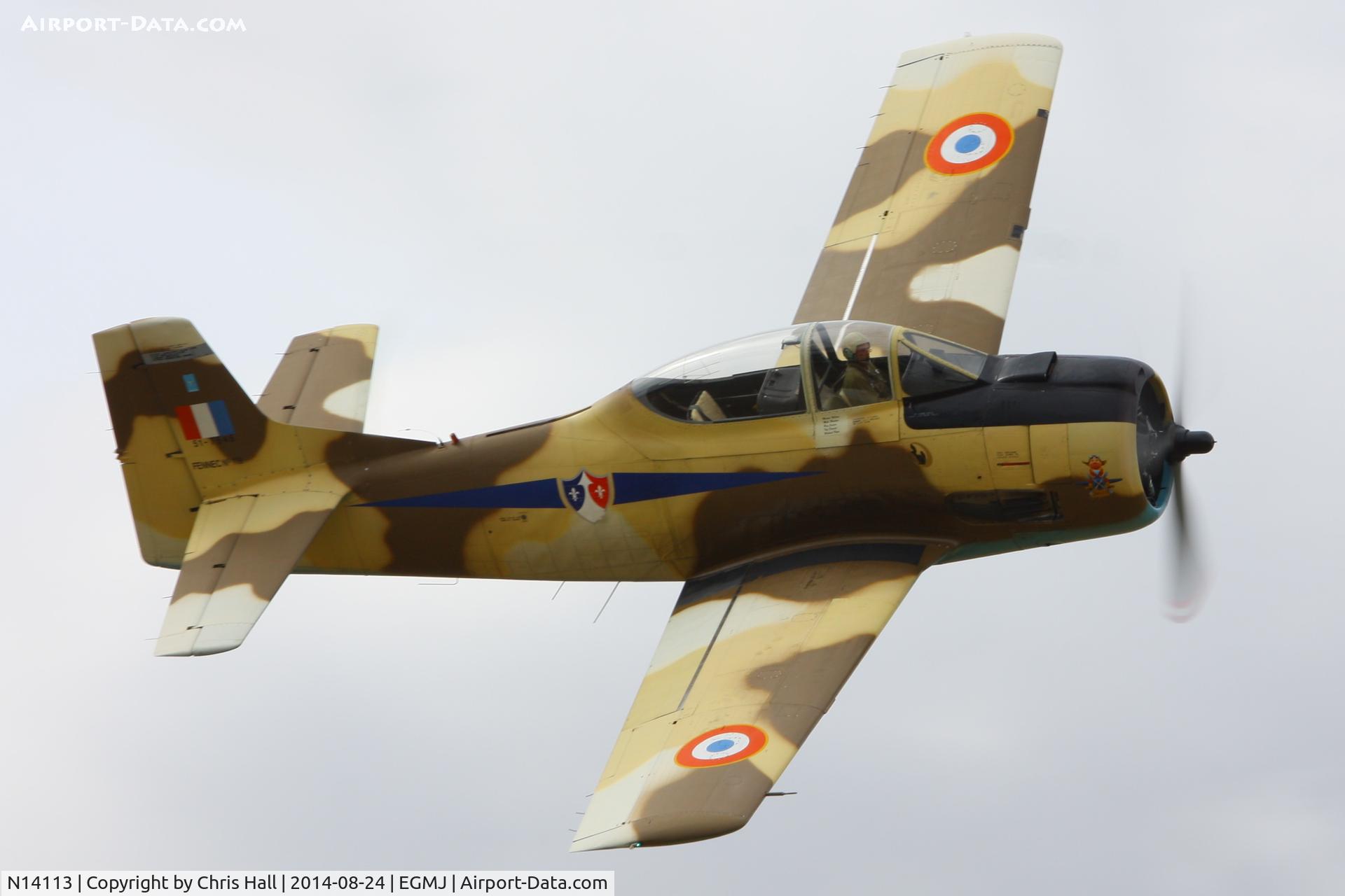 N14113, 1951 North American T-28A Fennec C/N 81-1, at the Little Gransden Airshow 2014